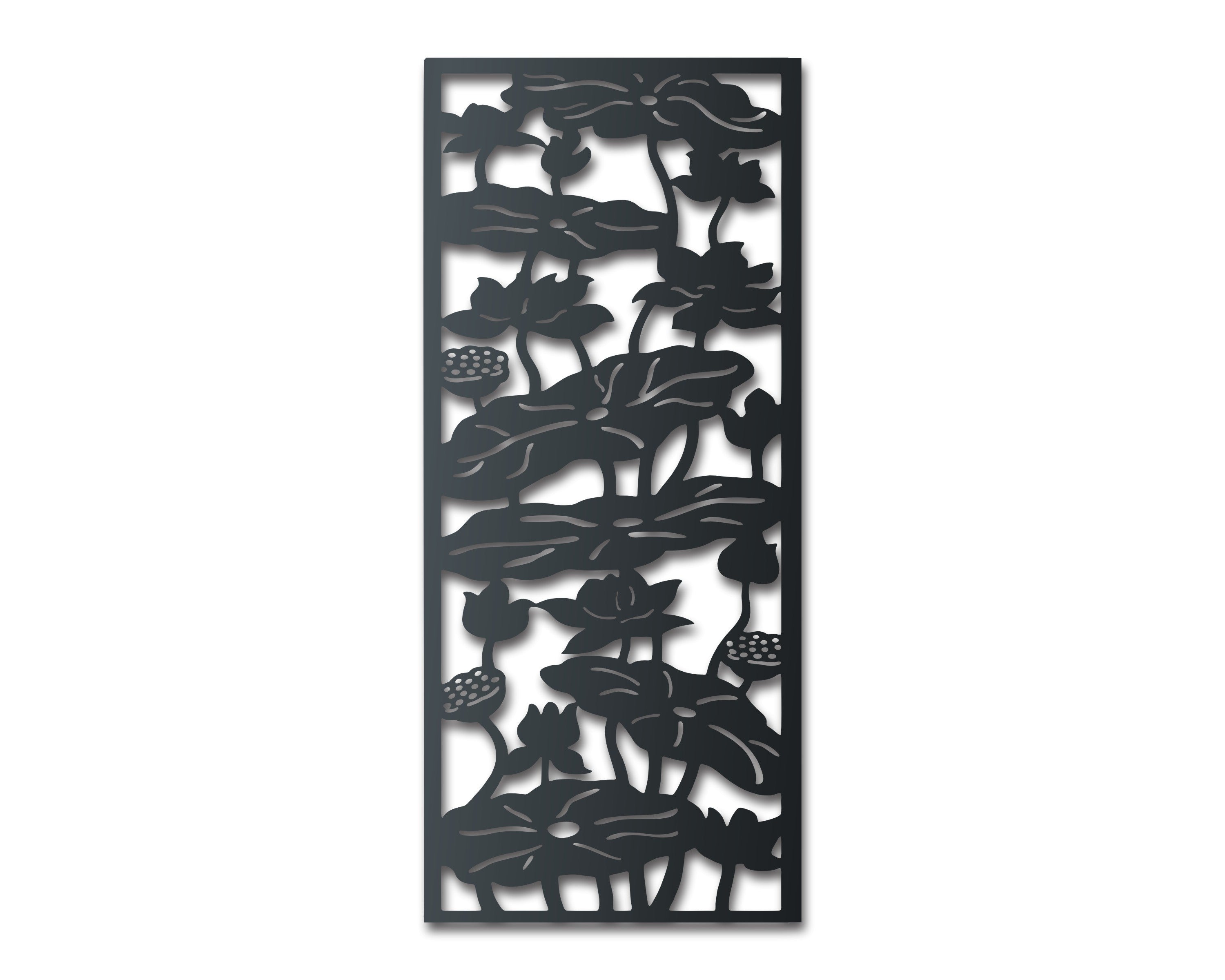 Decorative Metal Climbing Flowers Panel Wall Art for Both Indoor and Outdoor Use with More Than 20 Different Color Choices