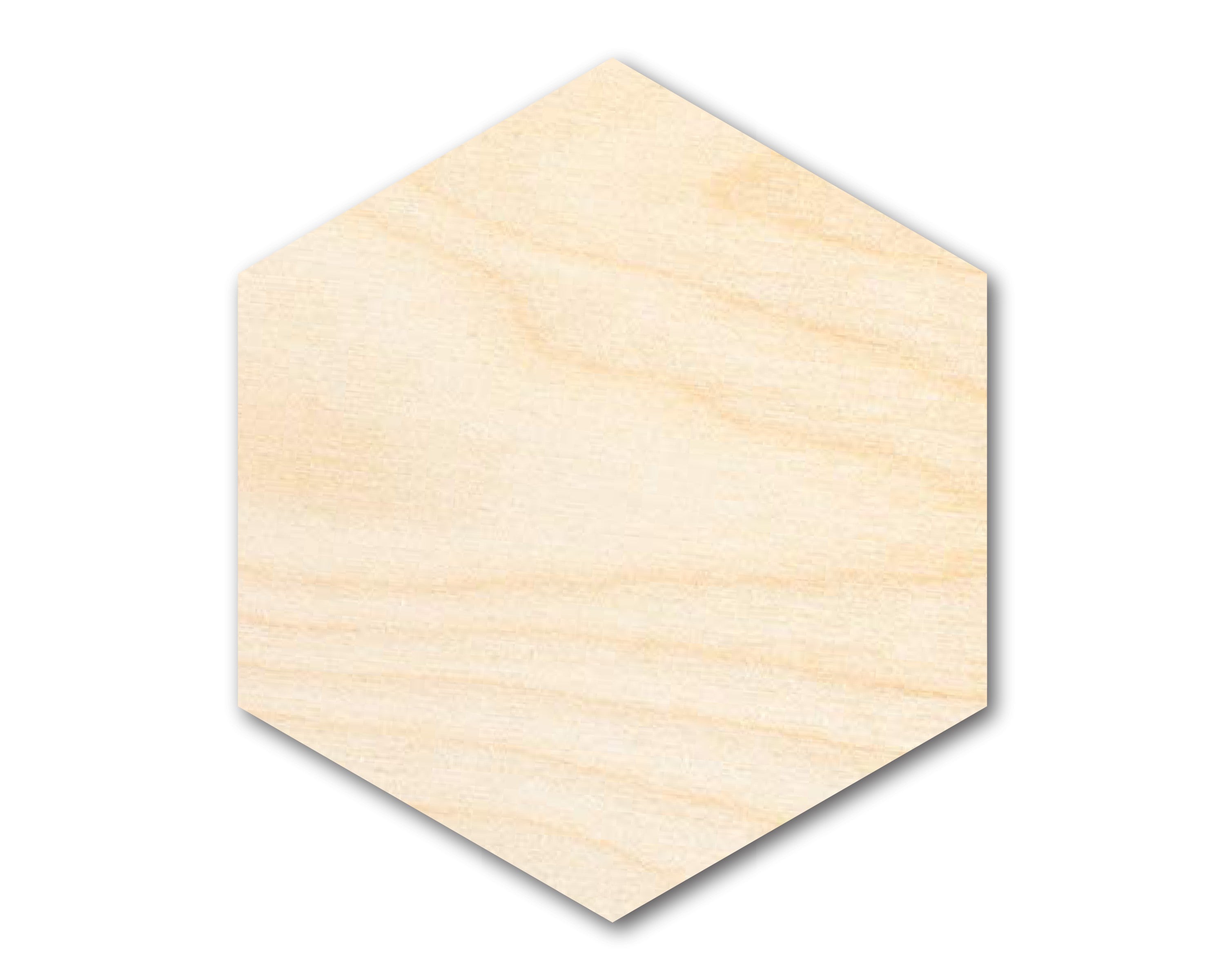 Enhanced Unfinished Wood Hexagon Shape for DIY Crafts