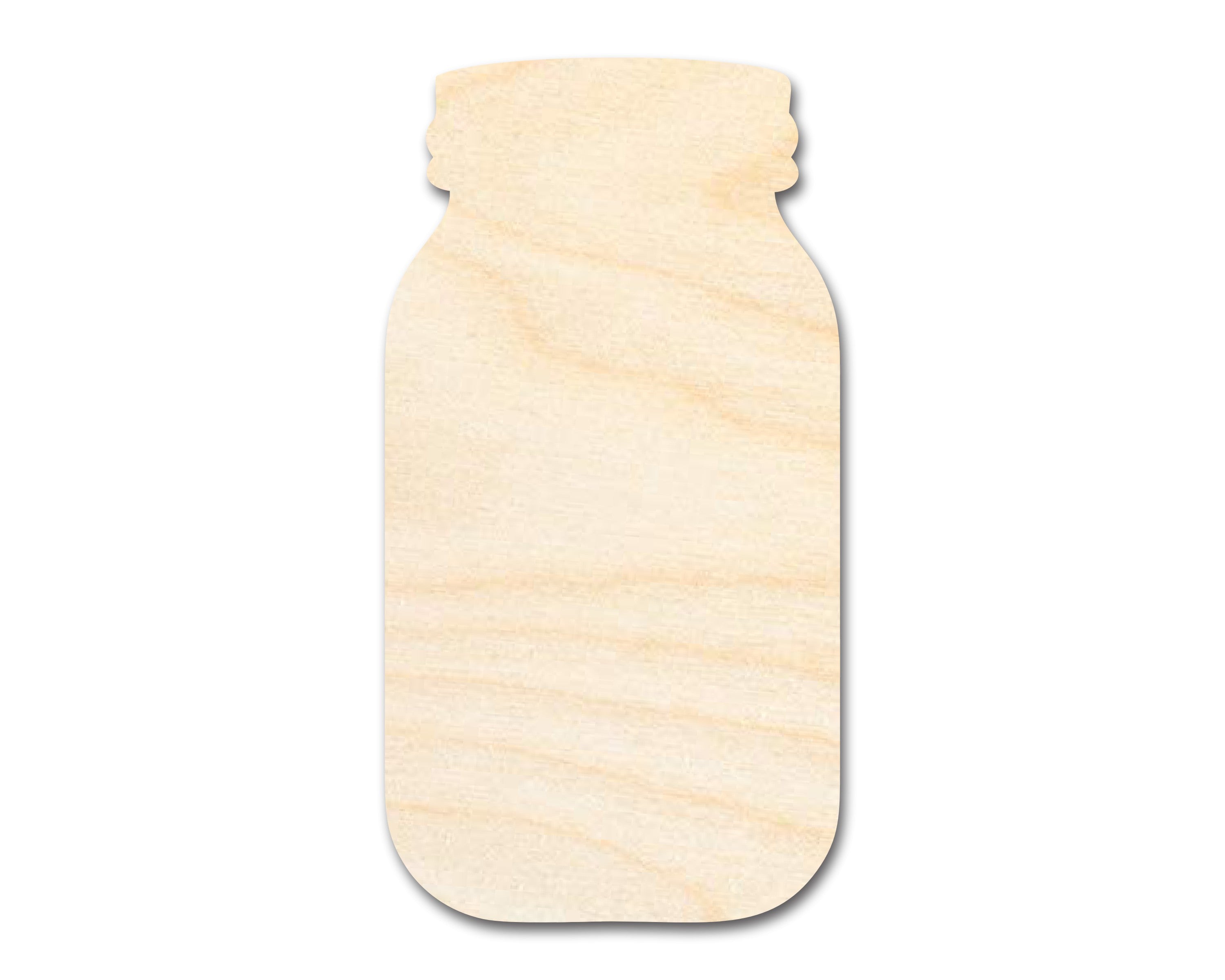 Bigger and Superior Unfinished Wood DIY Craft Cutout in Mason Jar Shape