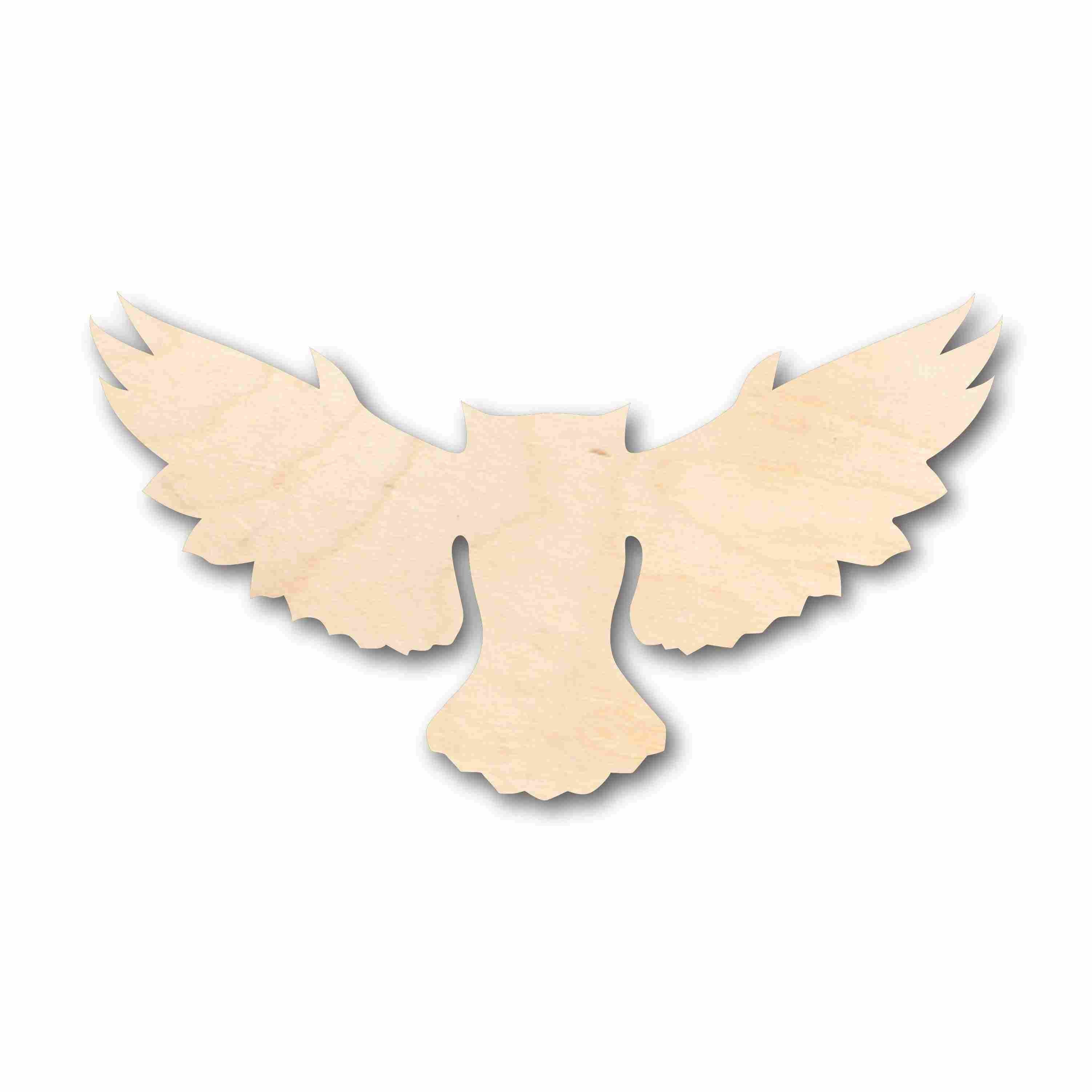 Unfinished Baltic Birch Wood Flying Owl Silhouette - Ideal for Up to 46 Do - It - Yourself Crafts