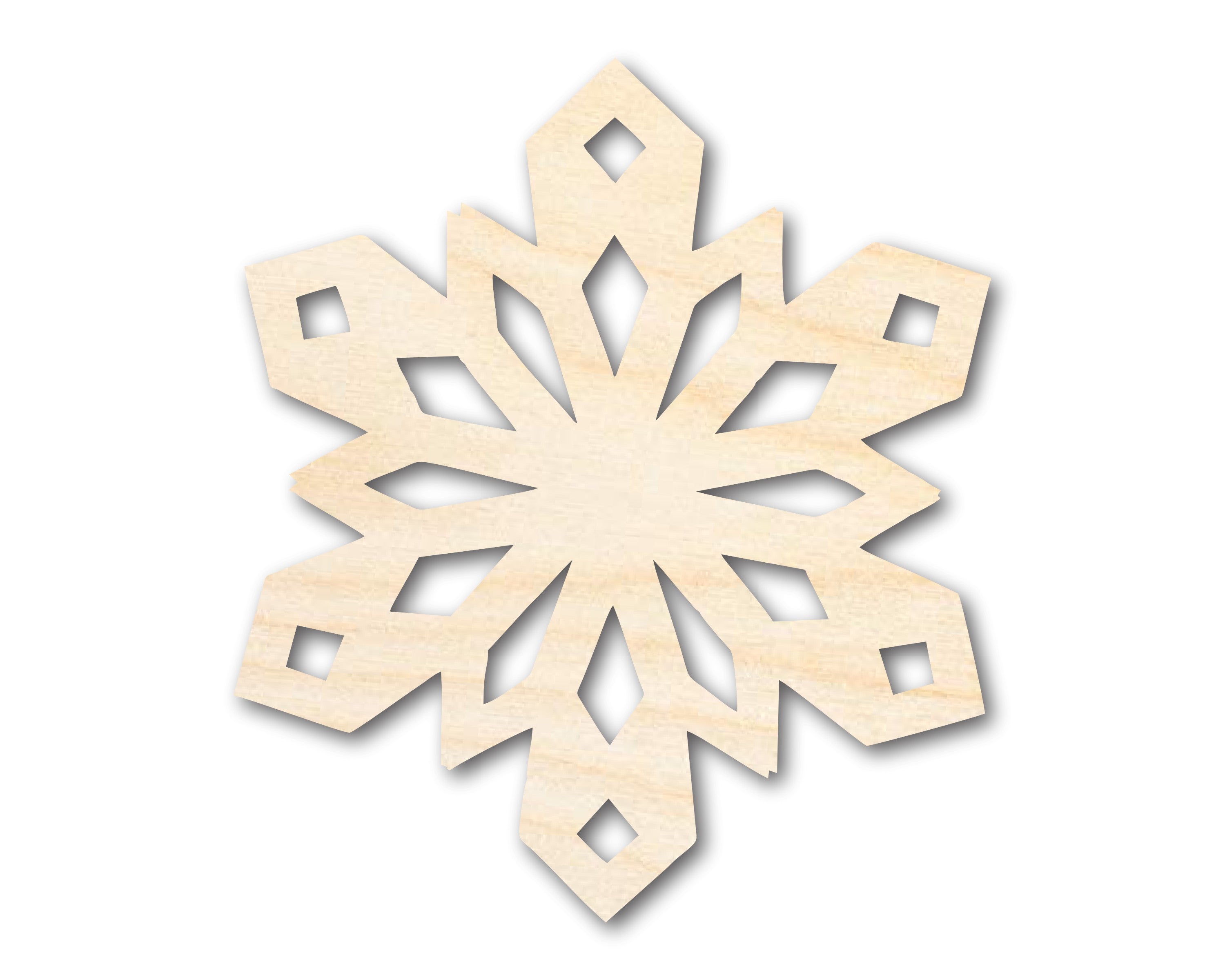 DIY Unfinished Baltic Birch Wood Snowflake Origami Shape - Up to 46 Inches for 46 DIY Projects