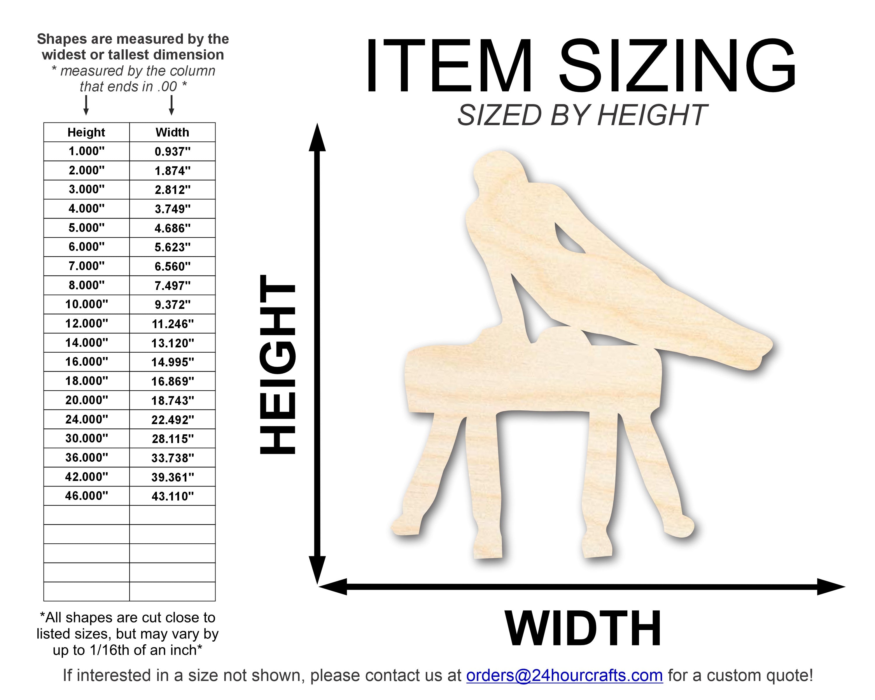 DIY Unfinished Baltic Birch Pommel Horse Shape Cutouts up to 46 Inches