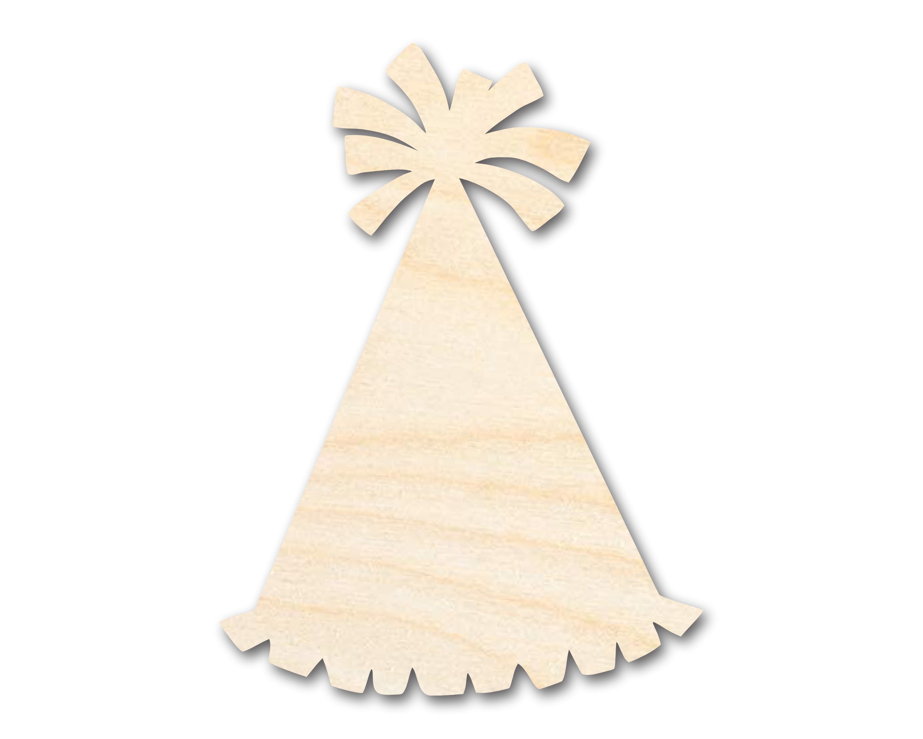 Unfinished Baltic Birch Wood Party Hat Shaped DIY Craft Cutouts - Up to 46 Inches for Multiple DIY Projects