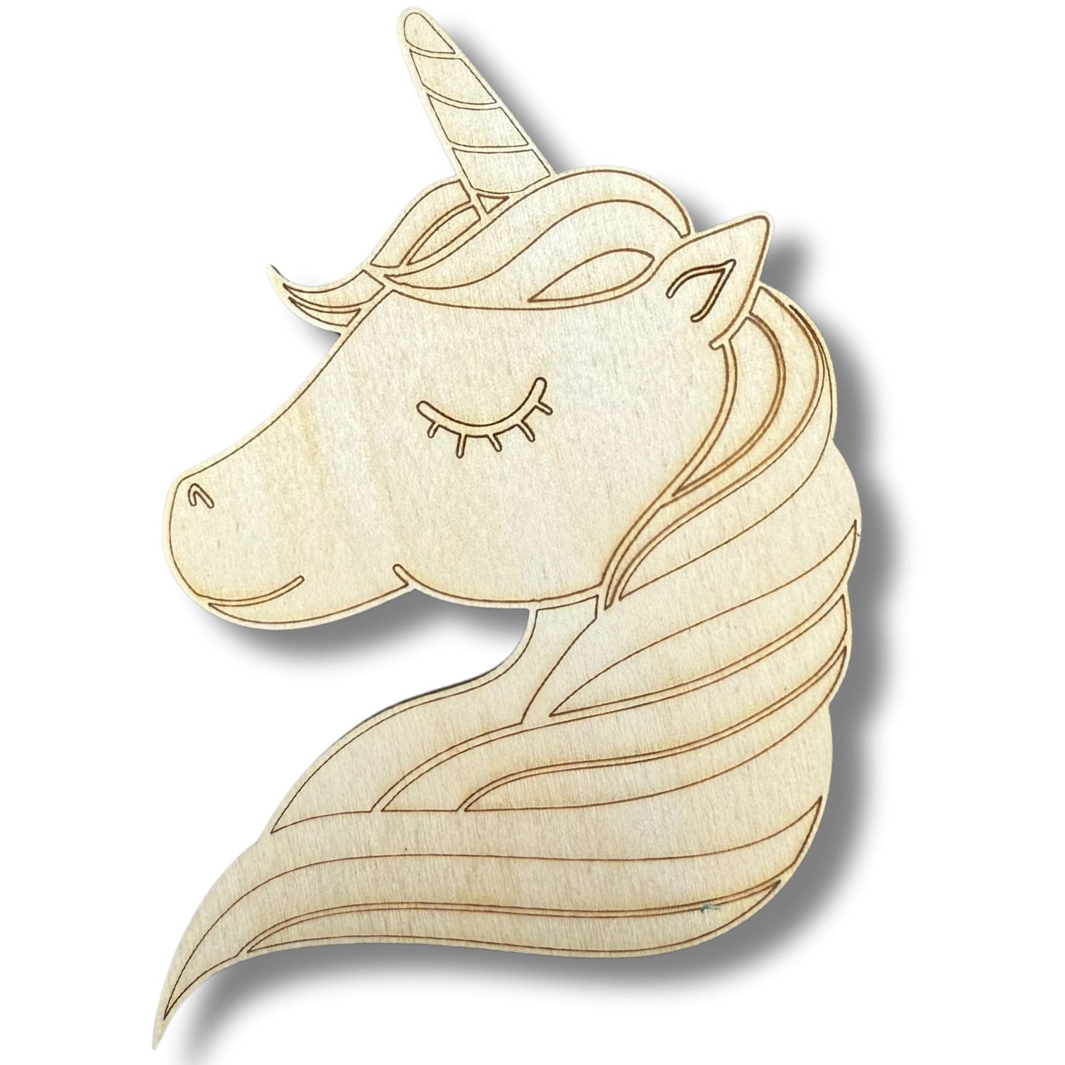Unfinished Wood Crafts: Etched Unicorn Shape for Up to 30 Pieces of DIY Paint - by - Line Projects