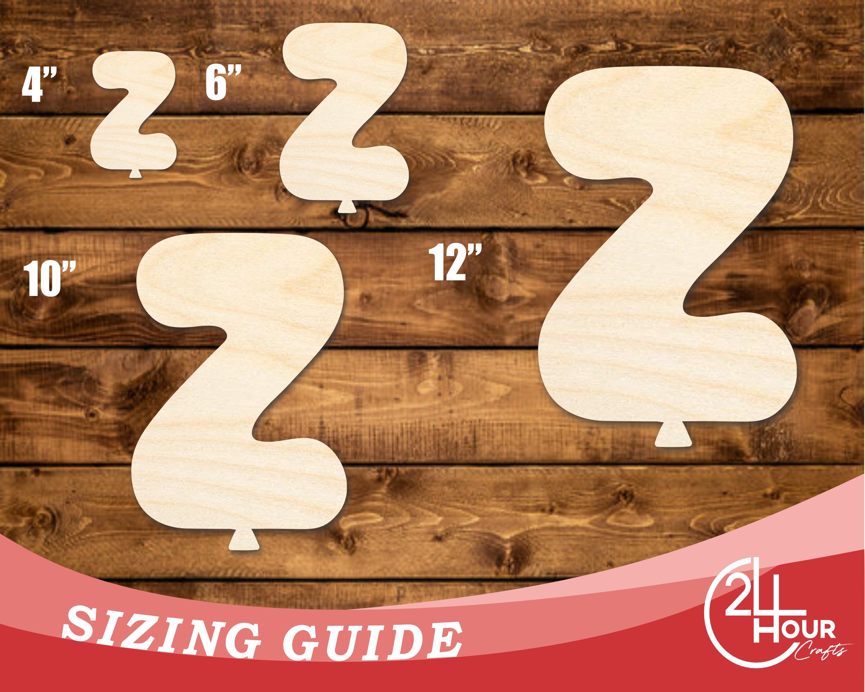 Unfinished Baltic Birch Wood Balloon Letter Z Shape for Up to 46 DIY Projects