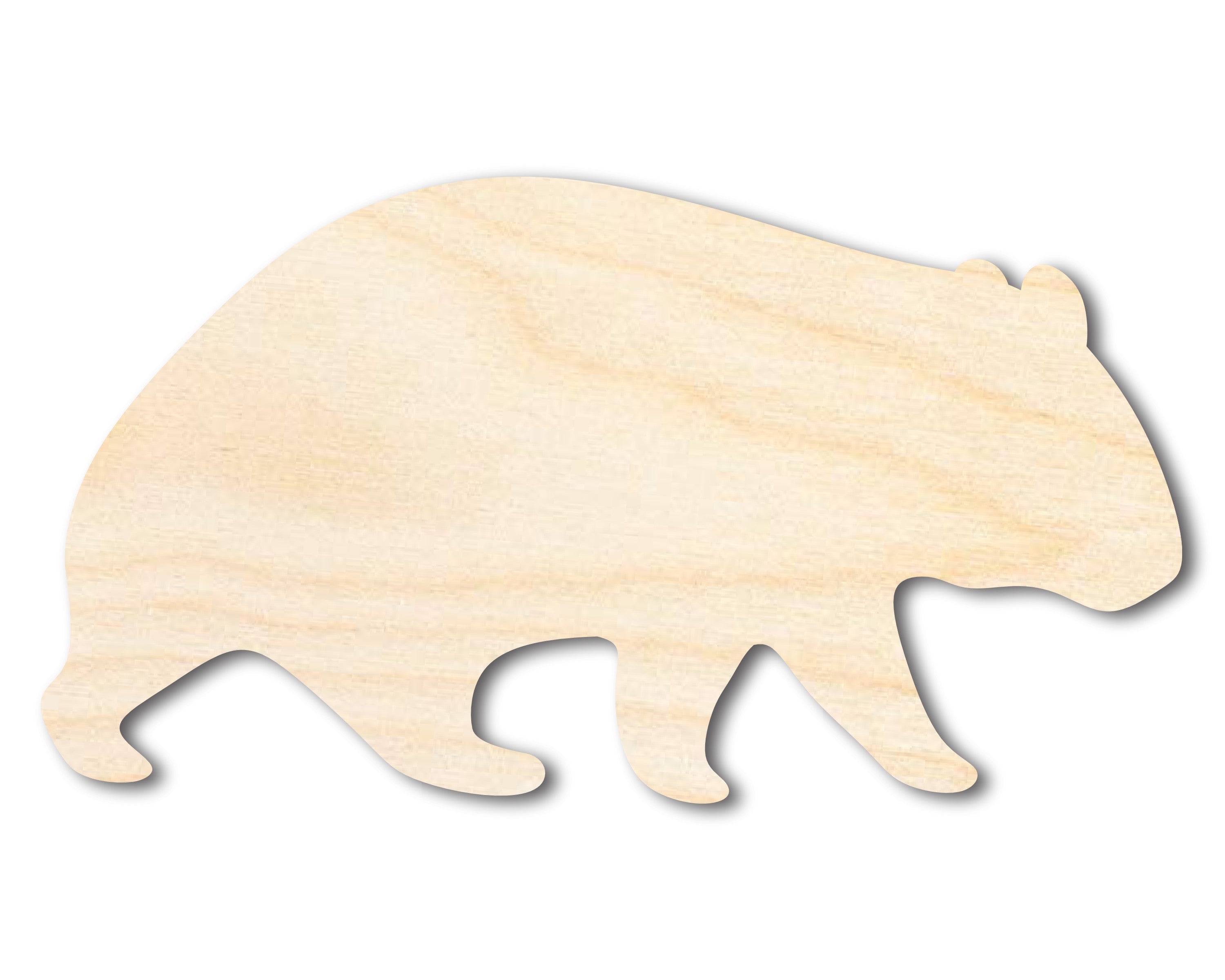 DIY Unfinished Wood Wombat Shape for Crafts up to 46