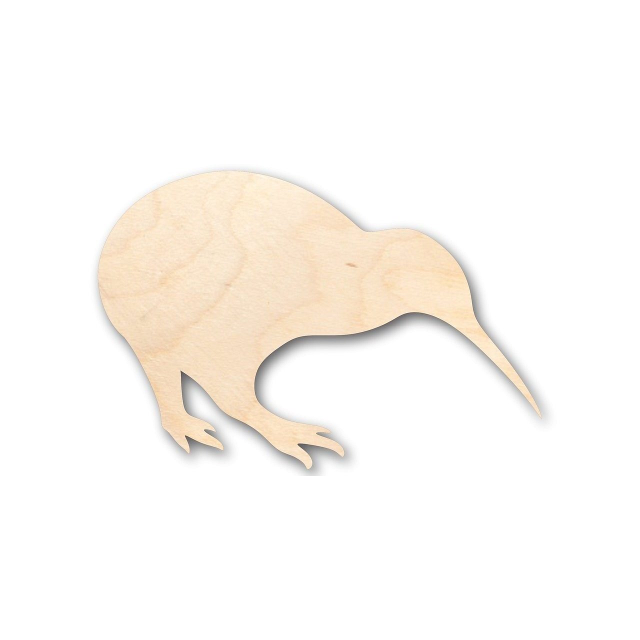 Unfinished Baltic Birch Plywood Kiwi Shape for DIY Wildlife and Bird Crafts - New Zealand Animal Design, Sizes Up to 24 Inches