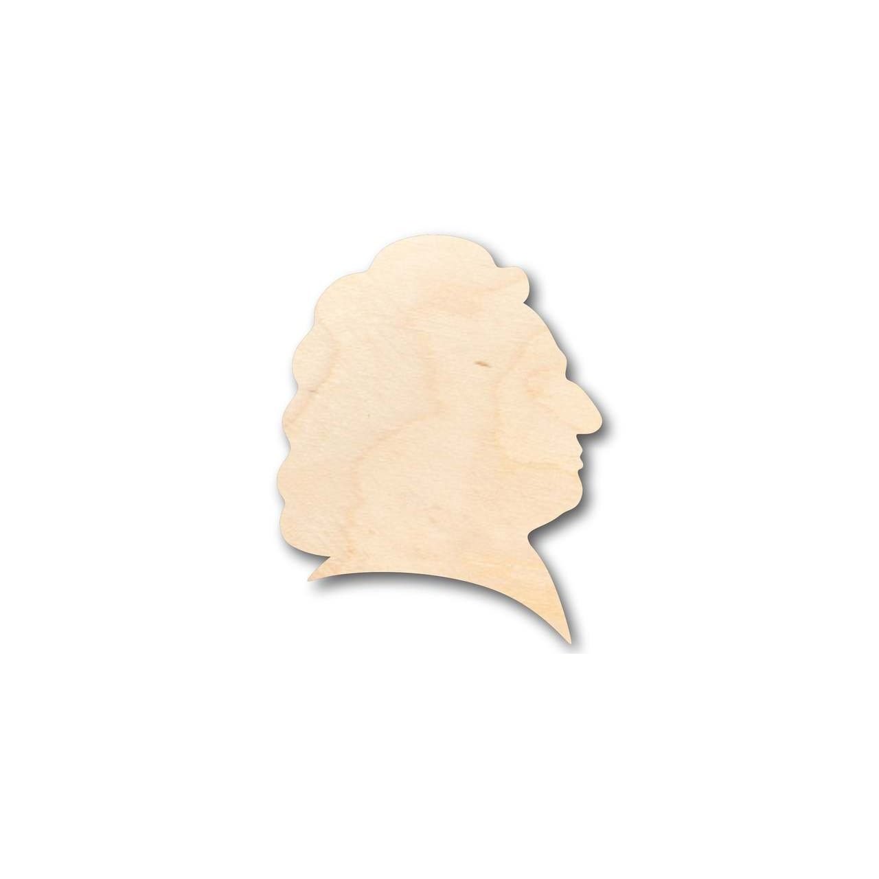 Unfinished Wood Bach - Shaped DIY Craft Supplies for Music and History Enthusiasts, Up to 46 Inches