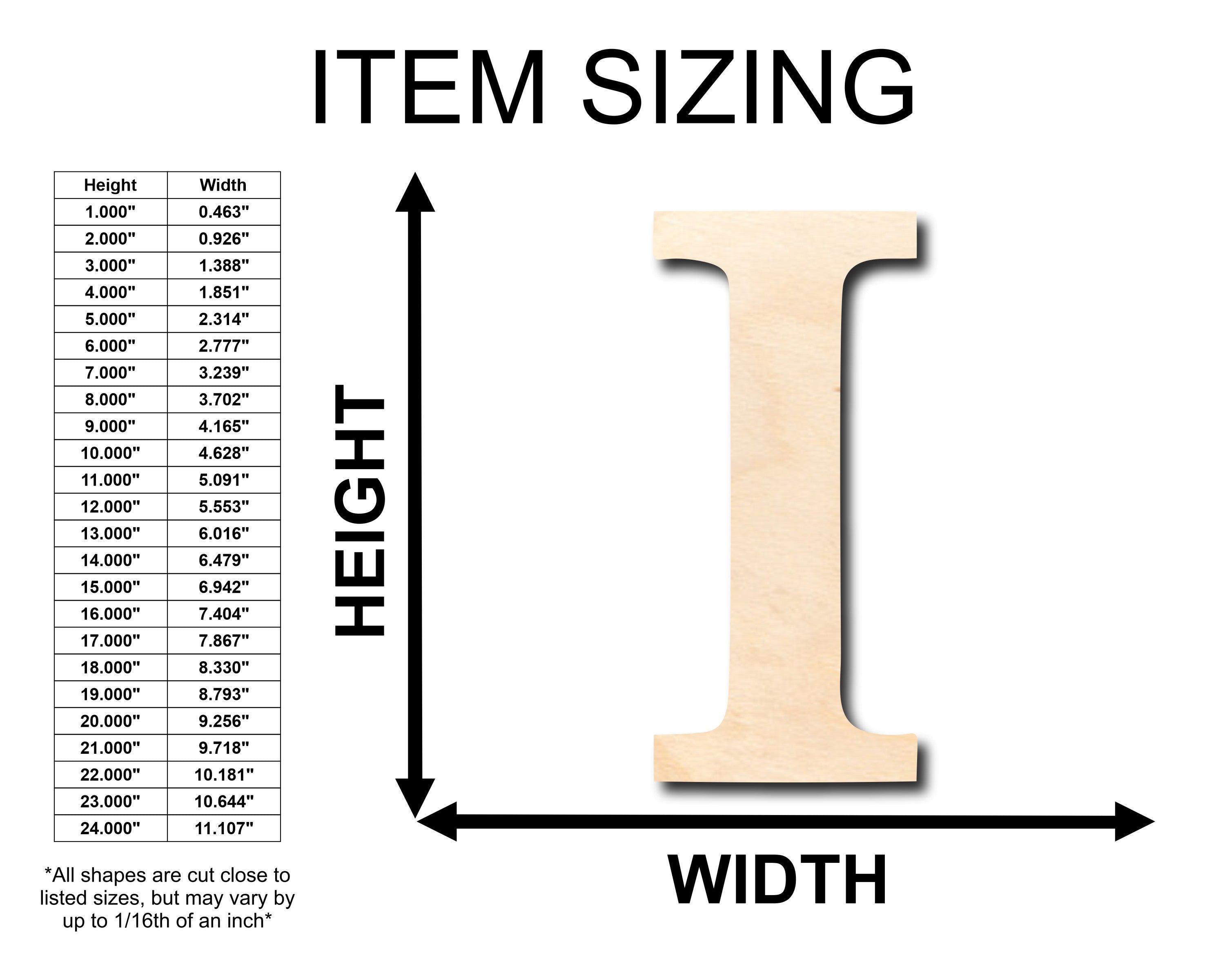 Unfinished Bold Iota - Shaped Wood Crafts for DIY Projects, Available up to 46 Pieces