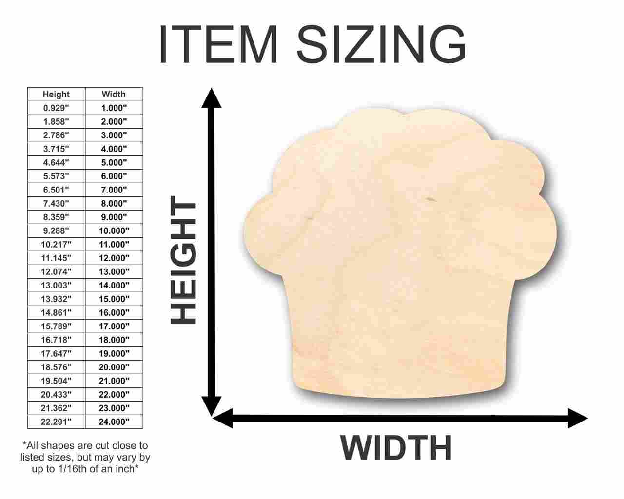 DIY Unfinished Wood Muffin Shapes for Kitchen, Food & Crafts (Up to 46)