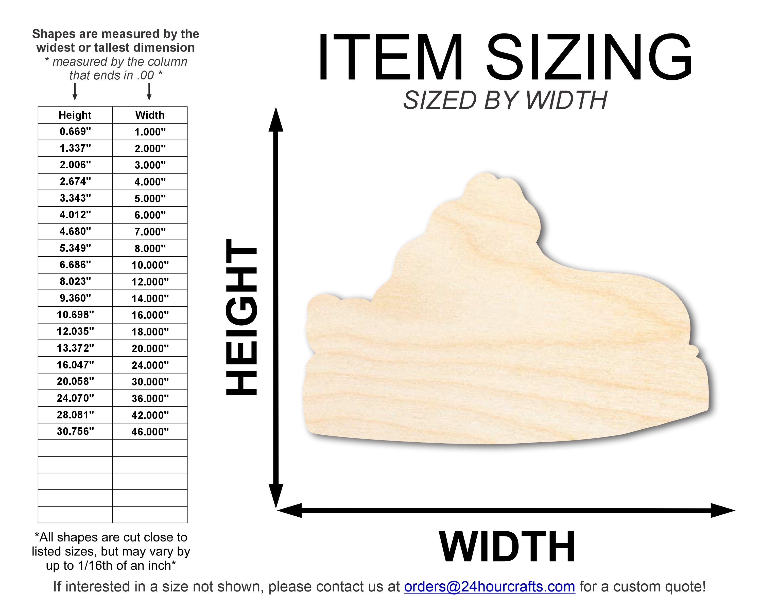 DIY Unfinished Baltic Birch Wood Platform Slipper Shape Cutouts up to 46"