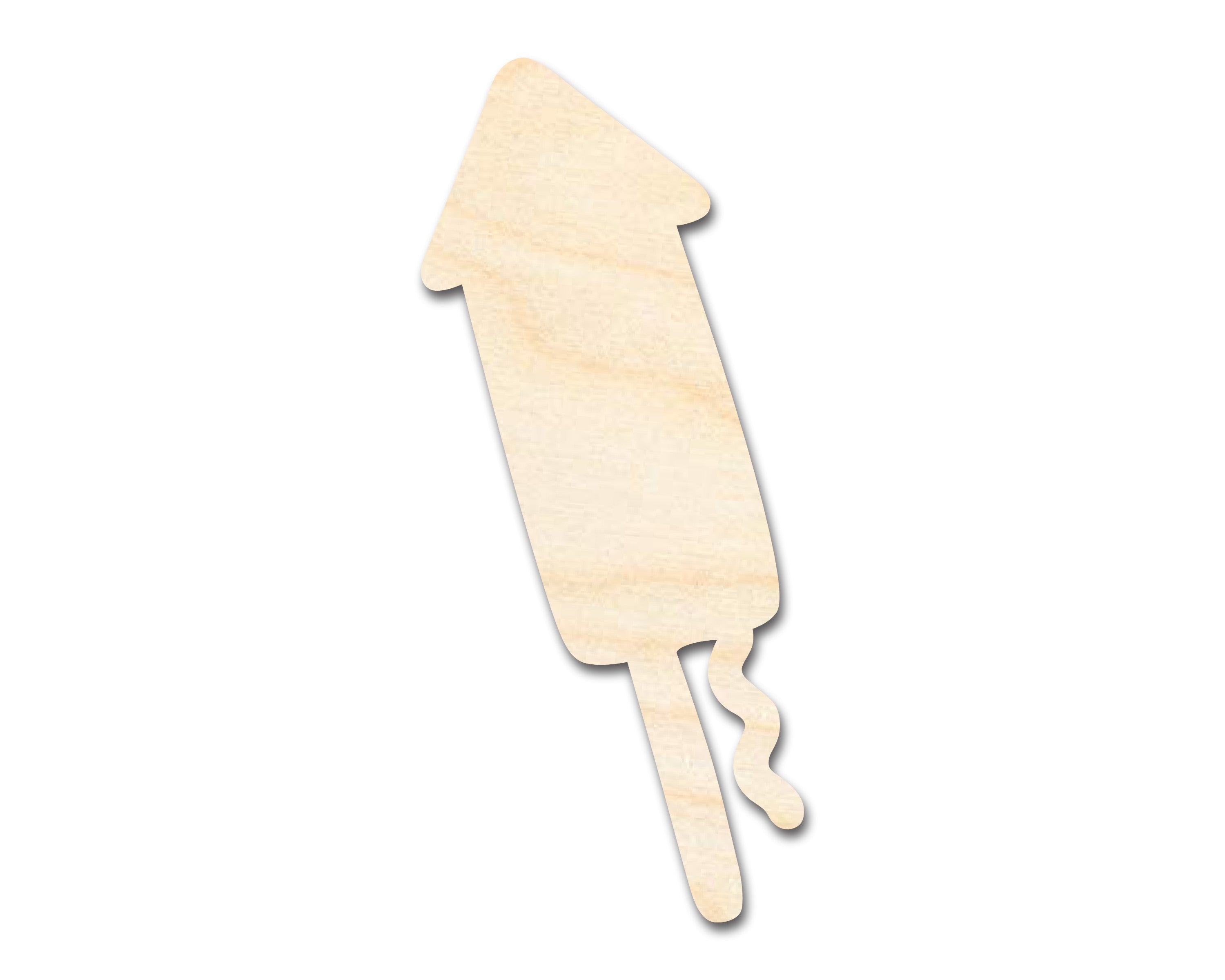 Bigger and Improved Unfinished Wood Firecracker Silhouette for DIY Craft Cutouts