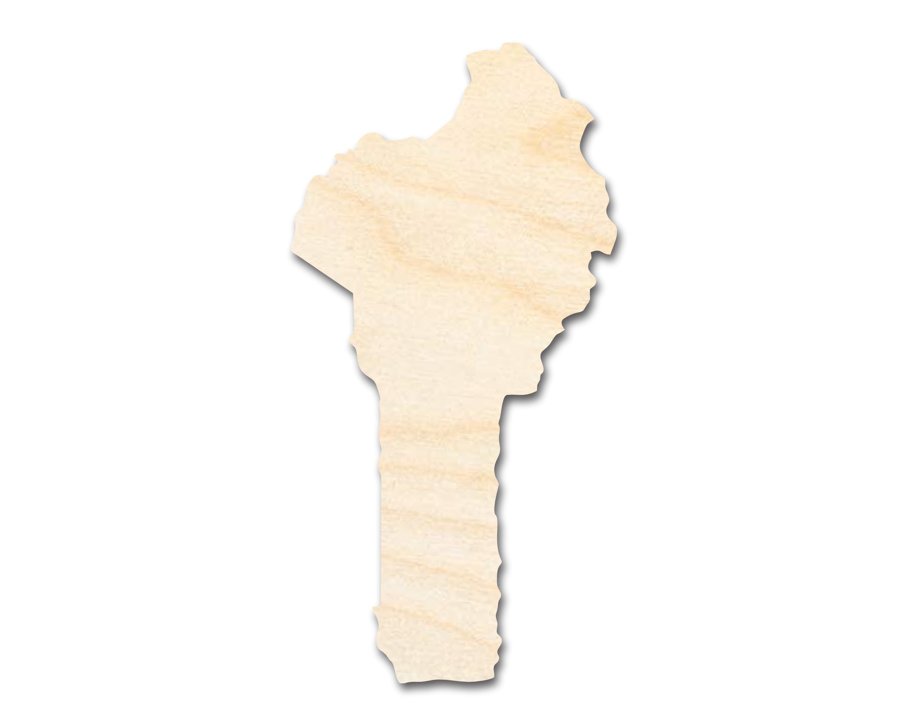 DIY Unfinished Wood Benin Country Shape - West Africa Craft (Up to 46 Inches)