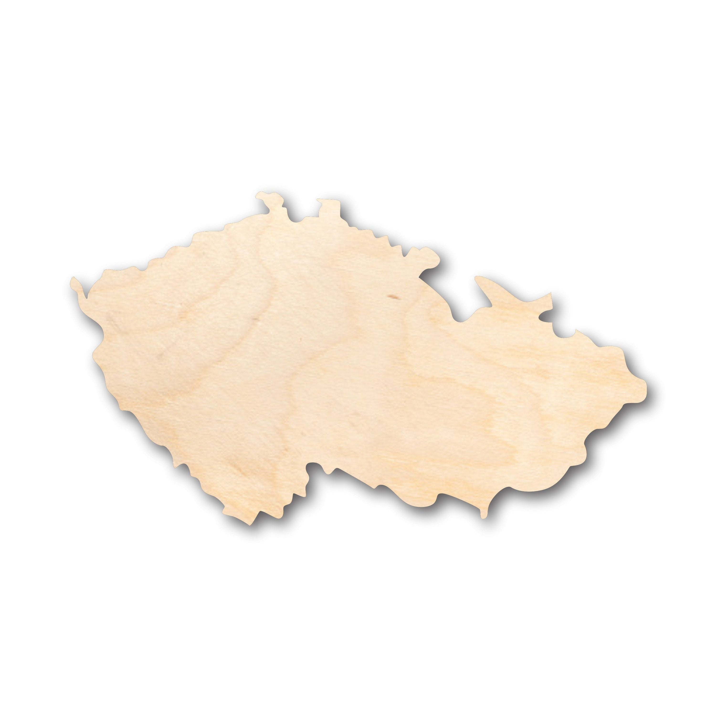DIY Unfinished Wood Czech Republic Shape Craft Pieces up to 46