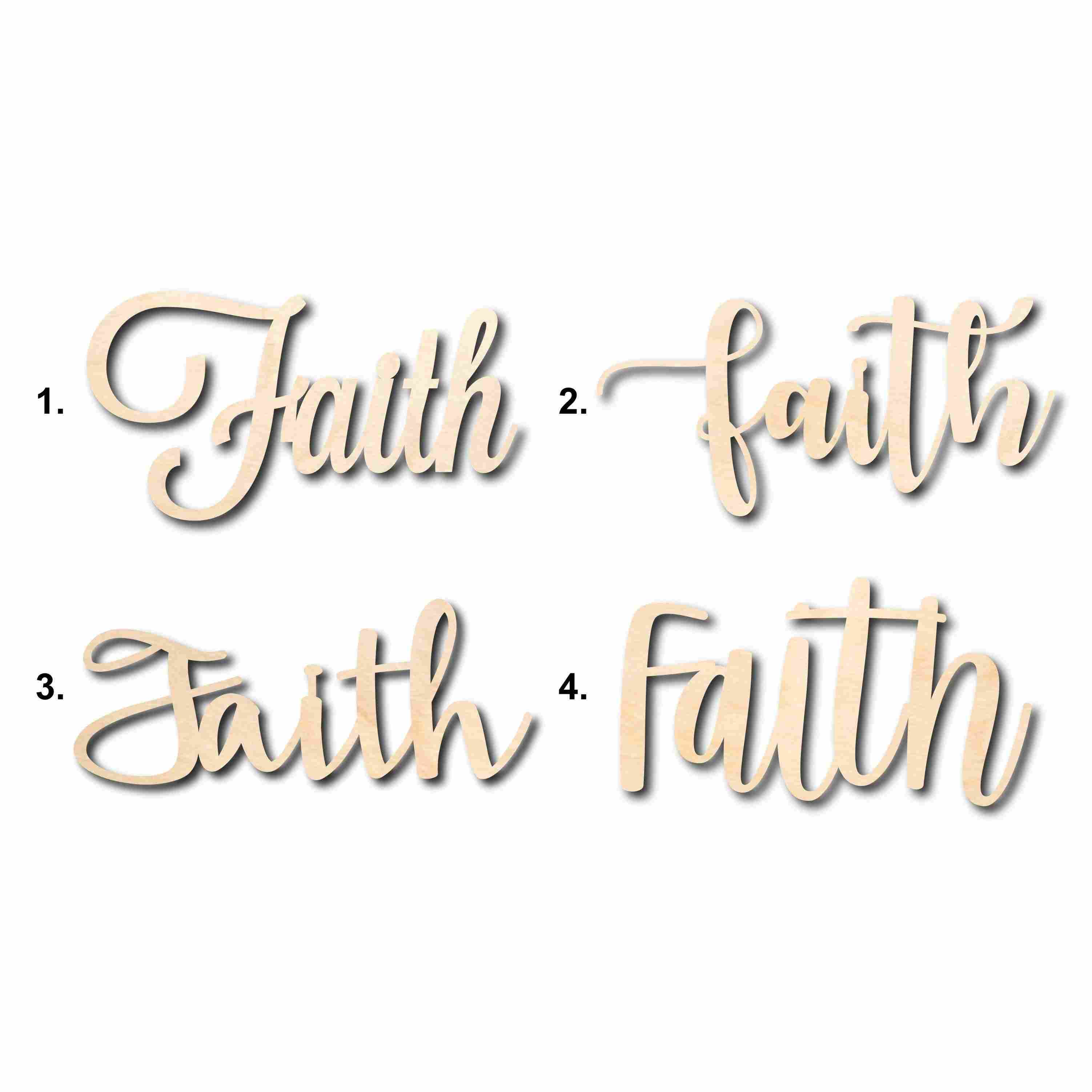 DIY Unfinished Faith Sign Wood Cutout for Home Decor