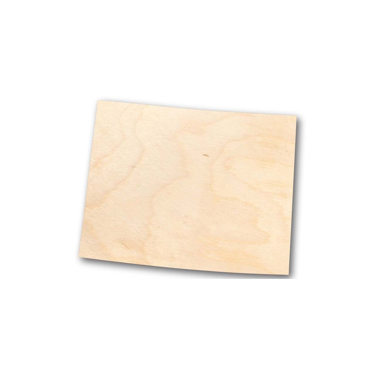 Unfinished DIY Wood Wyoming State Shape Craft Item - Suitable for up to 46 DIY Projects