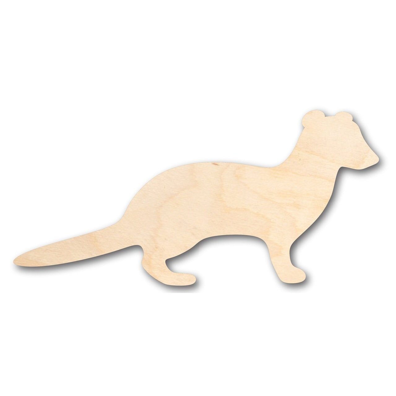 DIY Unfinished Wood Weasel Shape Craft up to 46 for Animal Projects