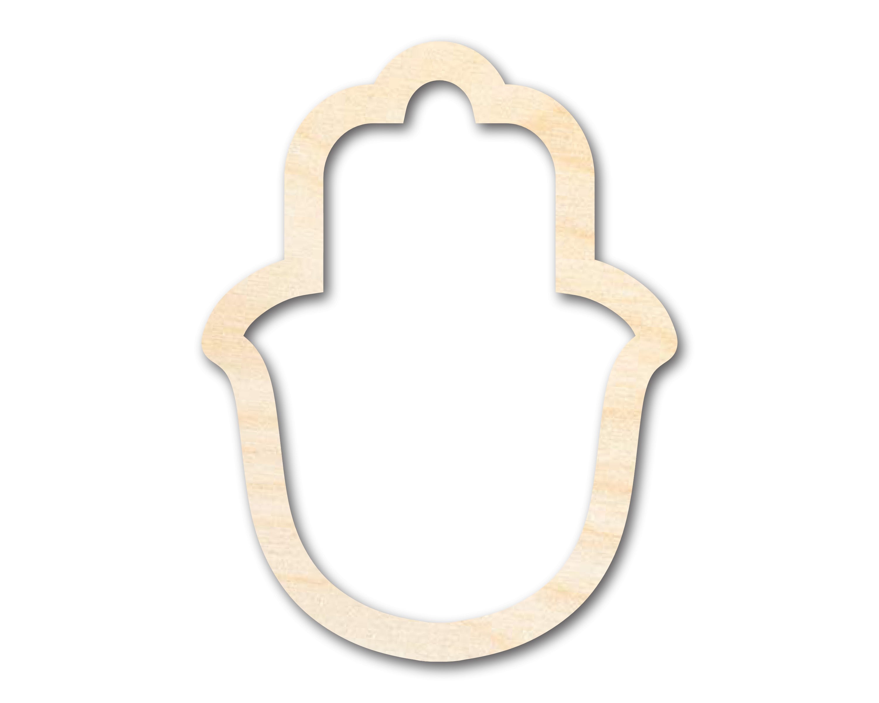 DIY Unfinished Baltic Birch Wood Hamsa Outline Cutout up to 46 Inches