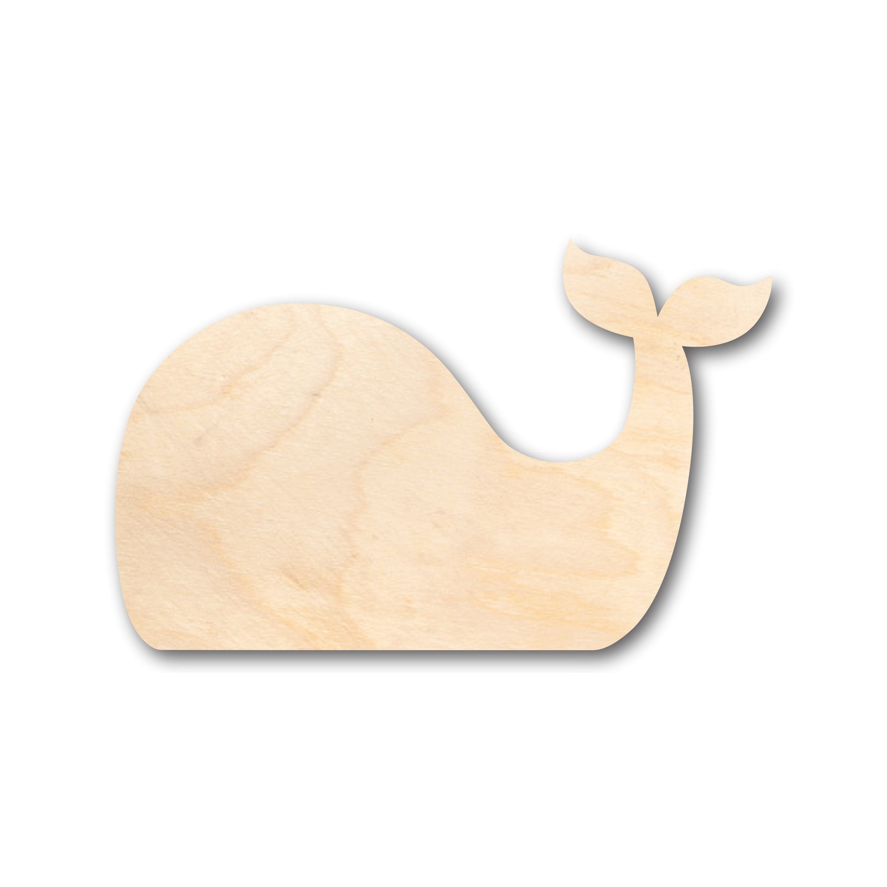 DIY Unfinished Natural Wood Whale Shape Crafts up to 46 Inches