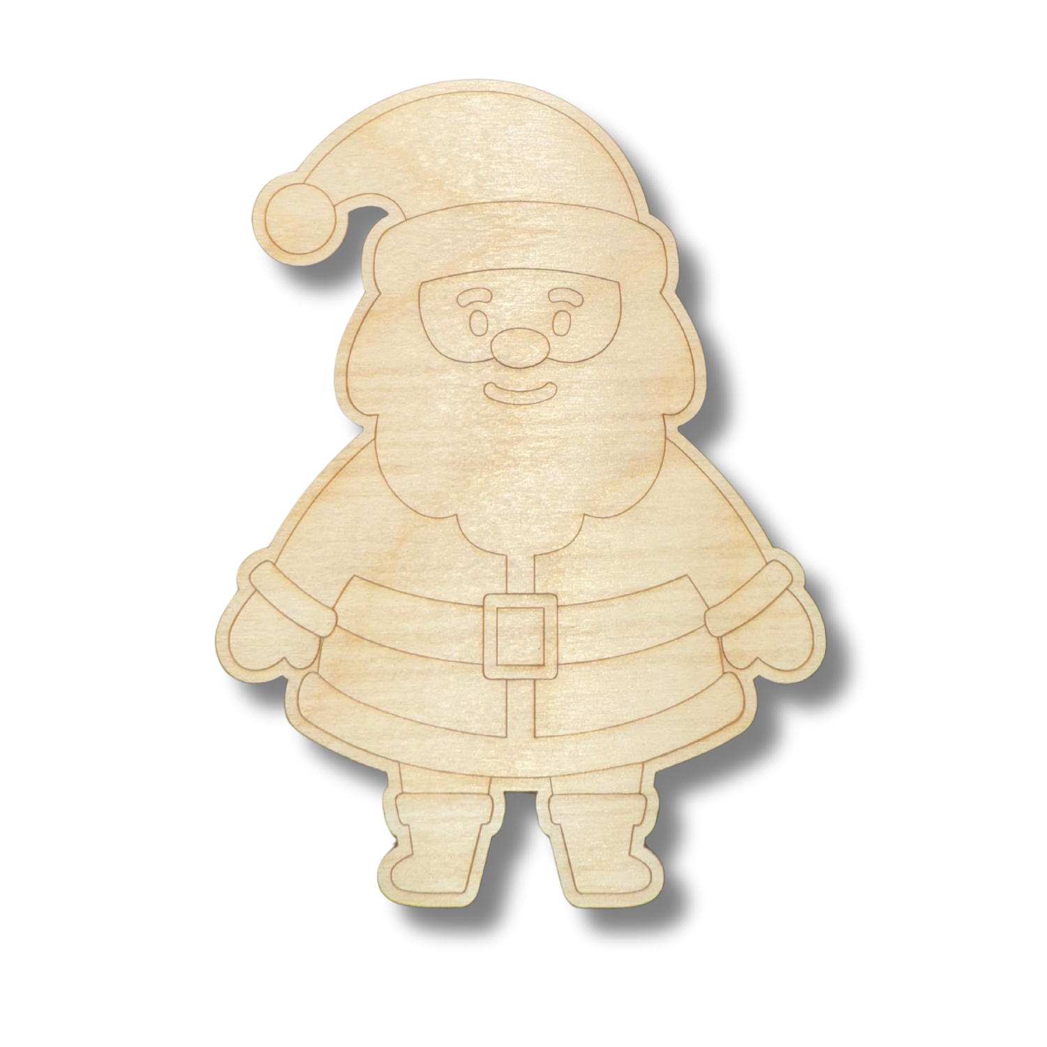 DIY Unfinished Wood Etched Santa Shapes for Line-by-Line Painting, up to 30 Designs