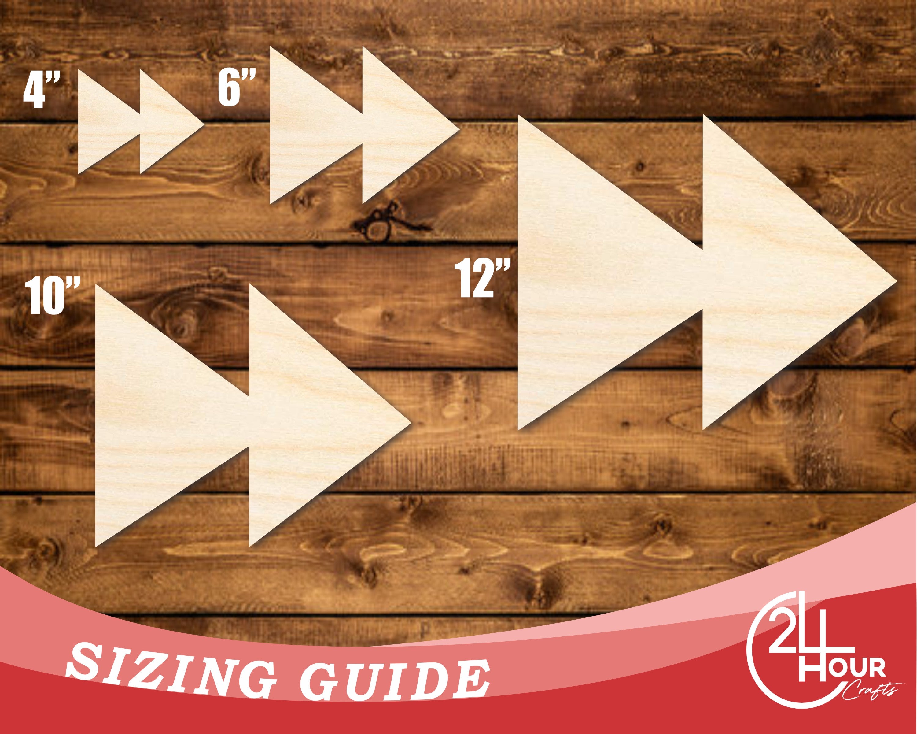 DIY Unfinished Fast Forward Shape Wood Cutouts - Up to 46 Sizes for Your Crafting