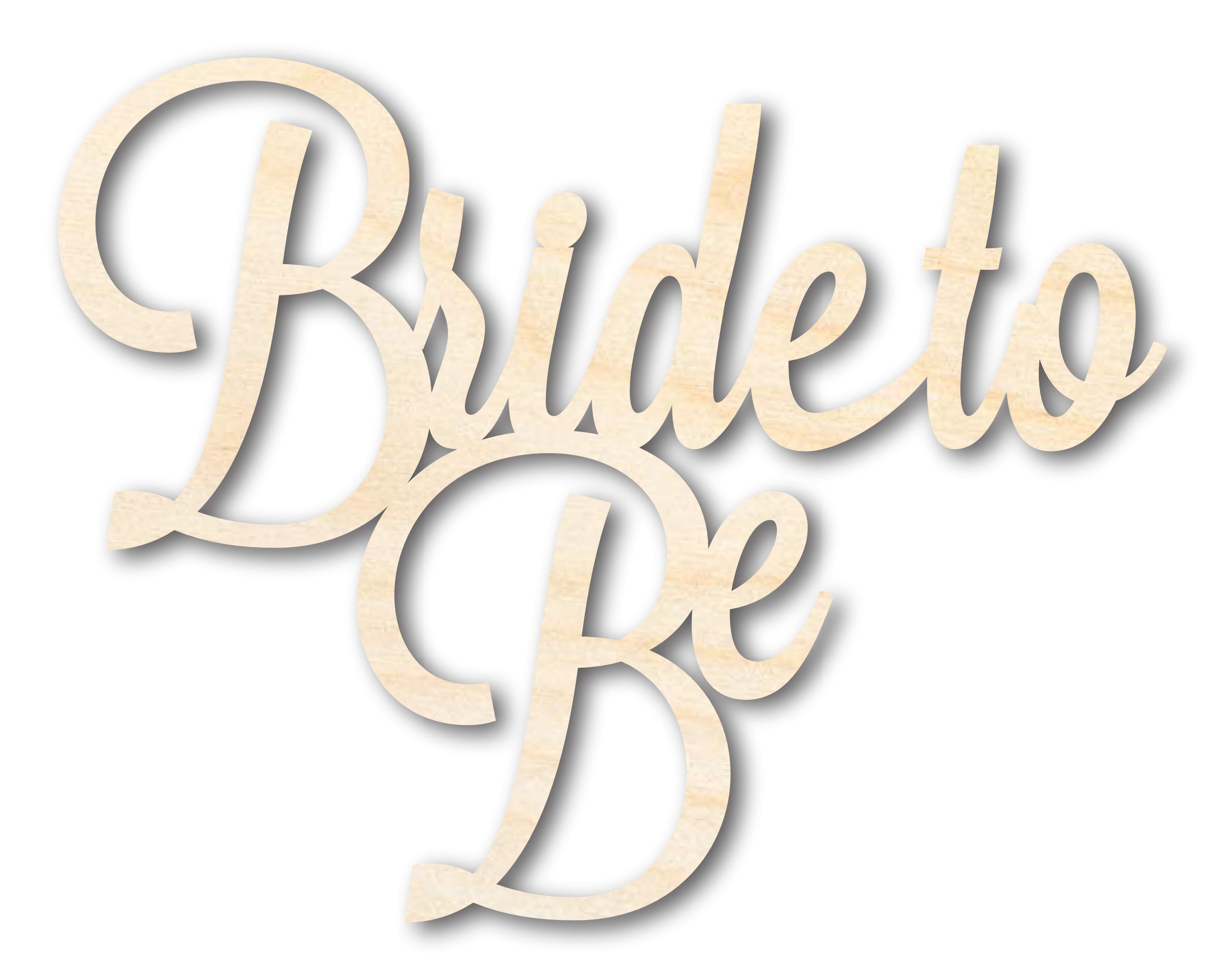 DIY Unfinished Wood Bride-to-Be Shape for Wedding Crafts - Up to 46 Inches