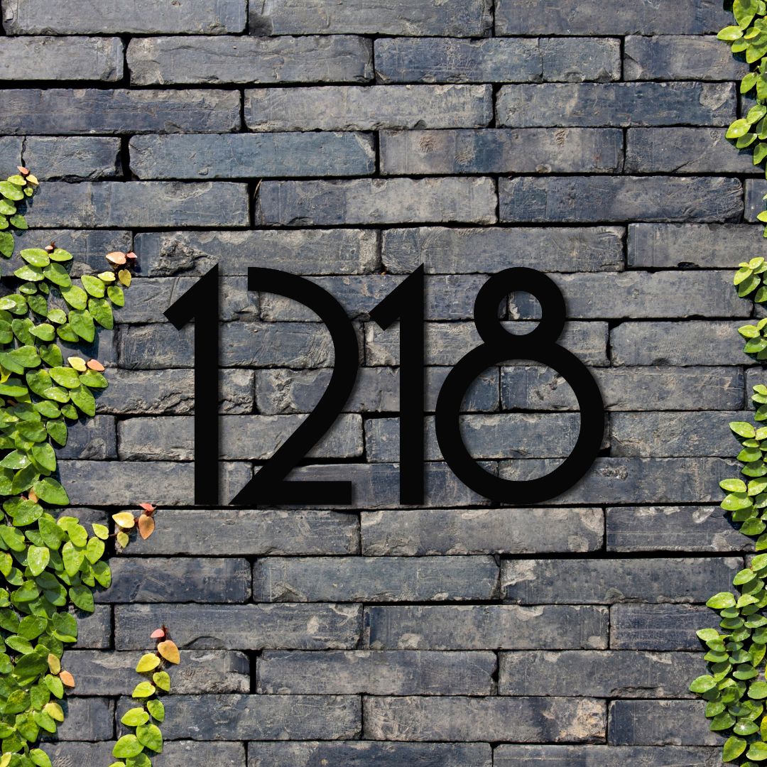 Customizable Metal House Numbers with 14 Different Color Choices