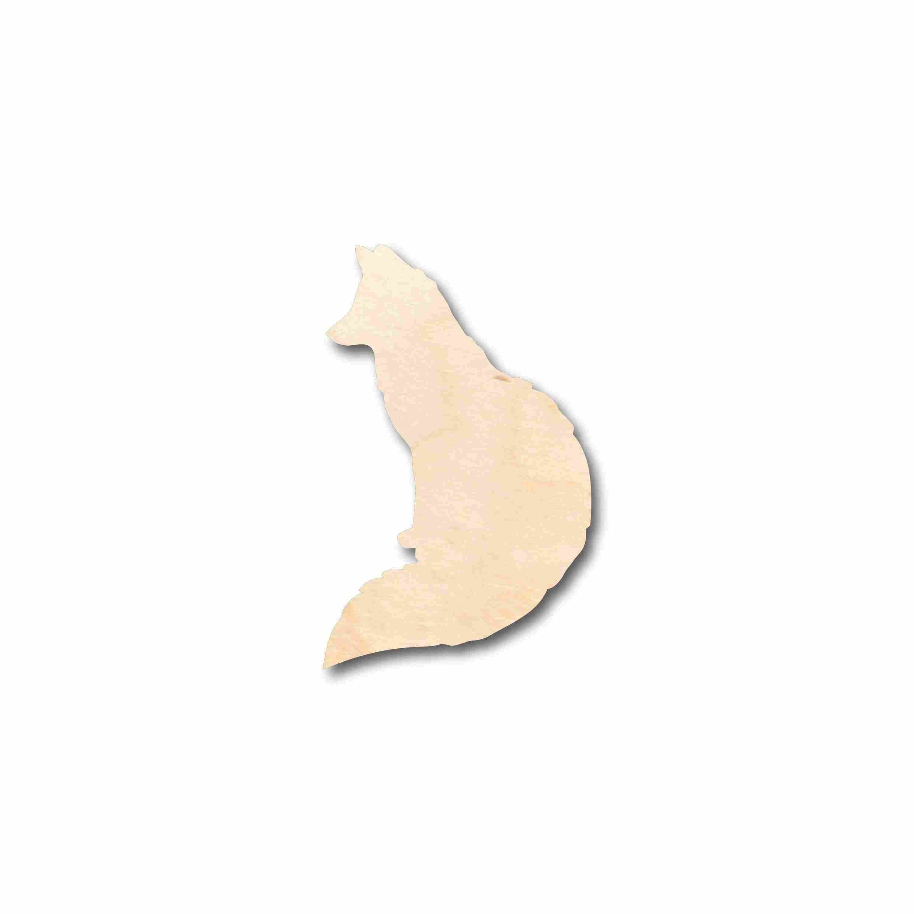 Unfinished Baltic Birch Wood Fox Silhouette for Up to 46 Do - It - Yourself Crafts