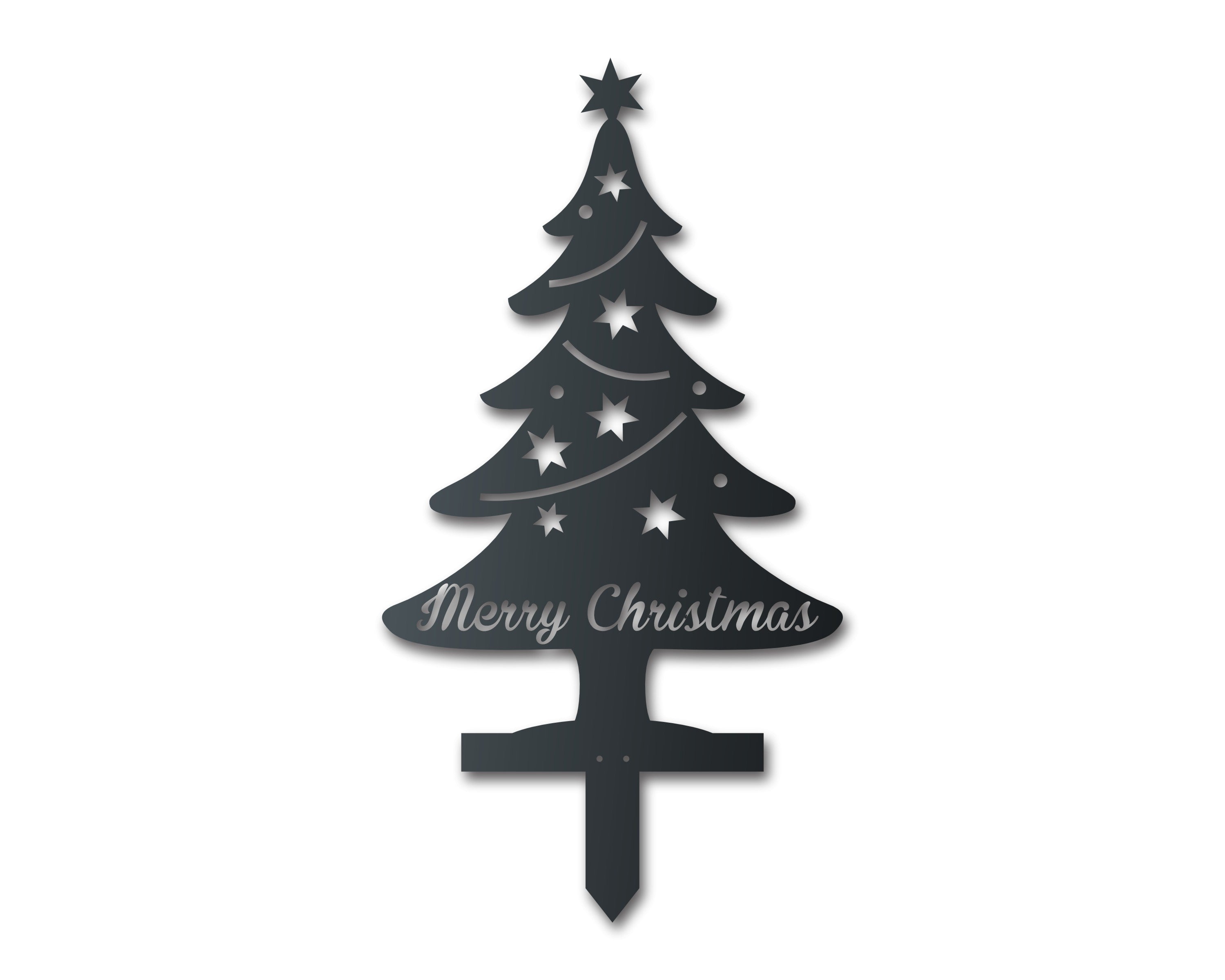 Customizable Metal Christmas Tree Garden Stakes for Indoor and Outdoor Christmas Holidays with Up to 24 Inches Size and Over 20 Different Color Choices