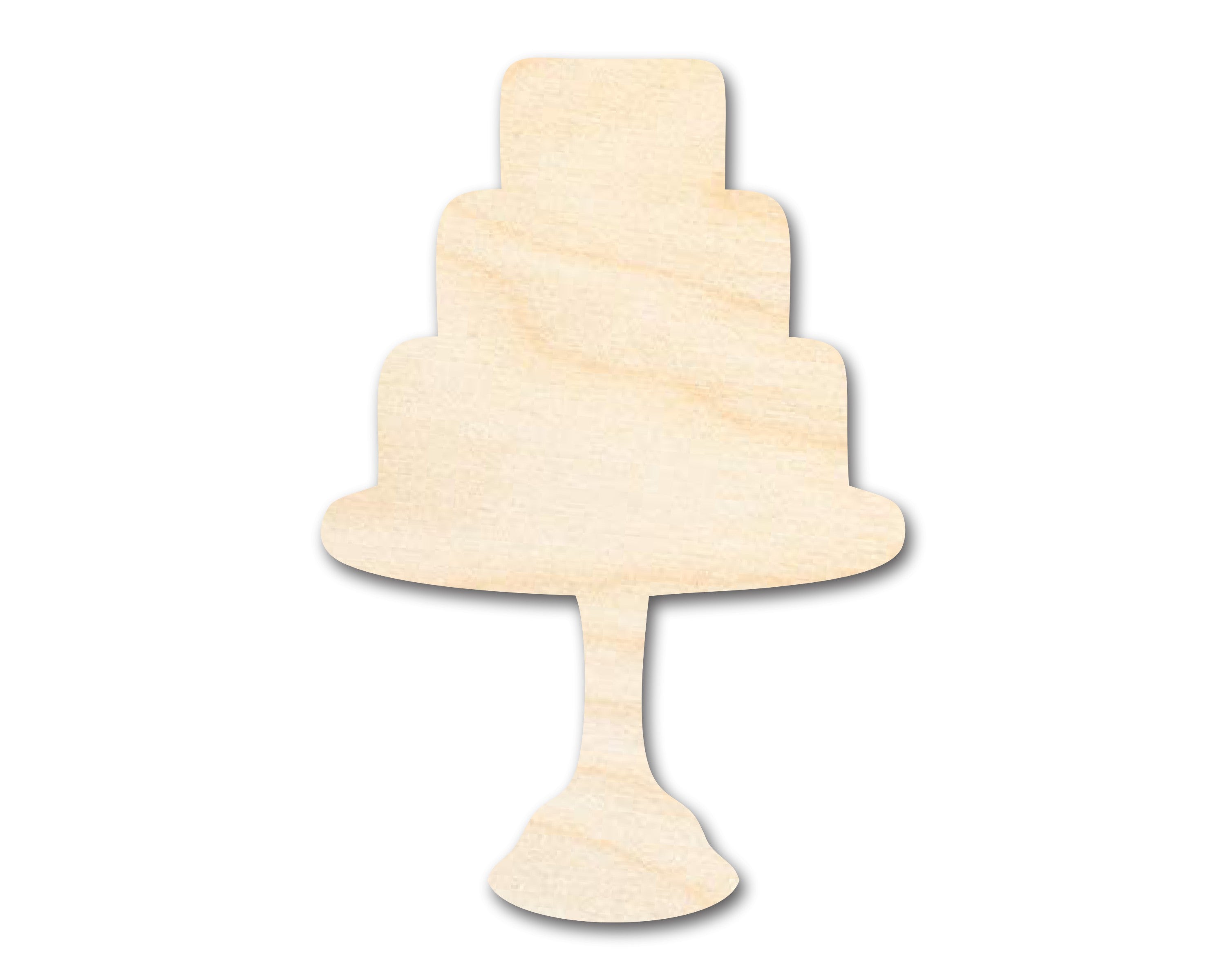 Unfinished Craft Wood Tiered Cake Shape - Ideal for DIY Projects, Sizes up to 46 Inches