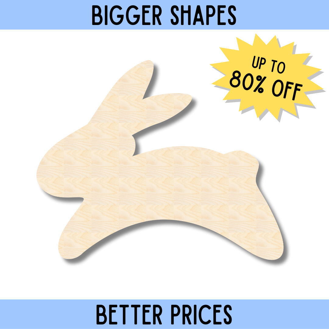 Bigger and Better: Unfinished Wood Bunny Shape for DIY Crafts