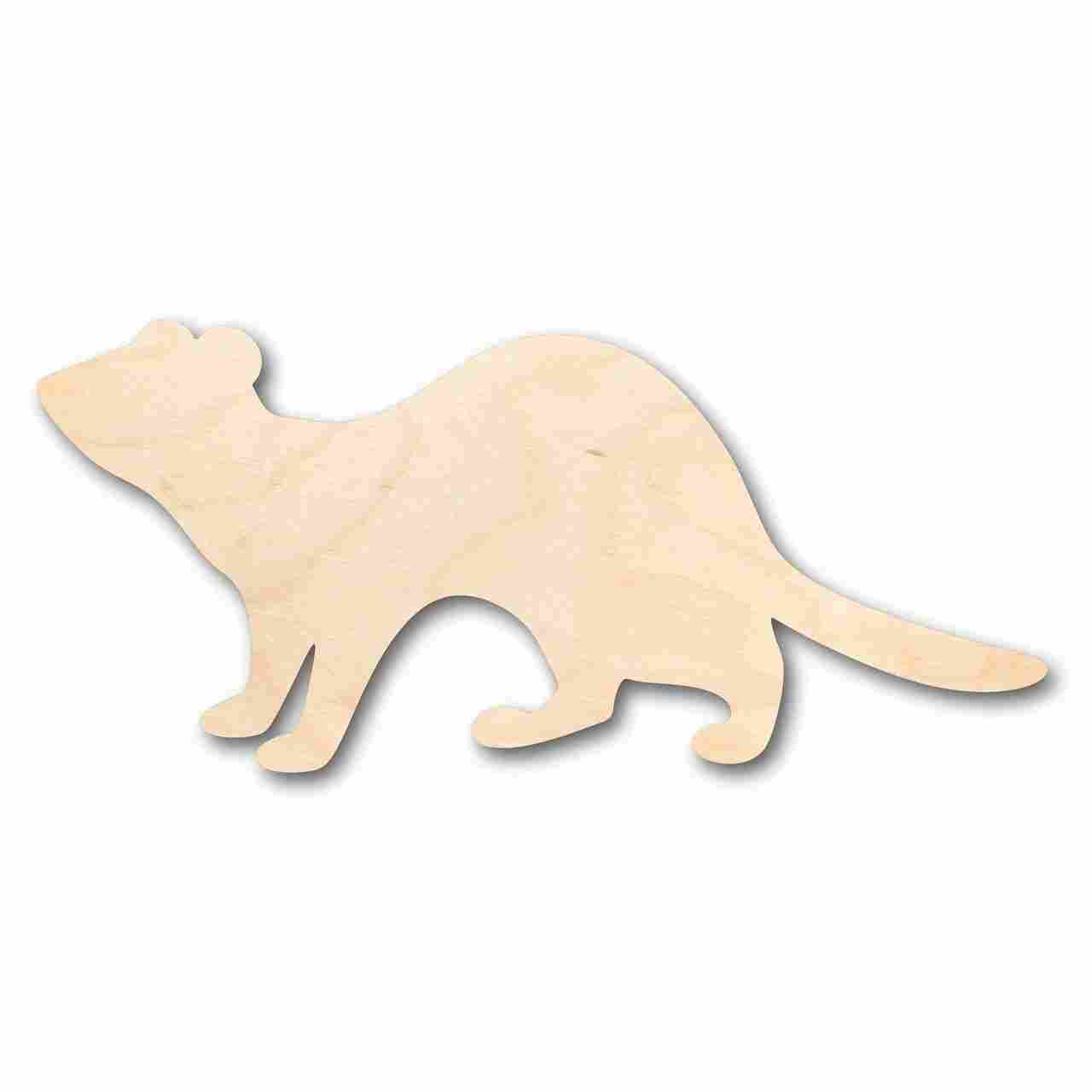 Unfinished DIY Craft Animal Ferret Shape Wood Cutouts Up to 46 Inches for Various Crafts
