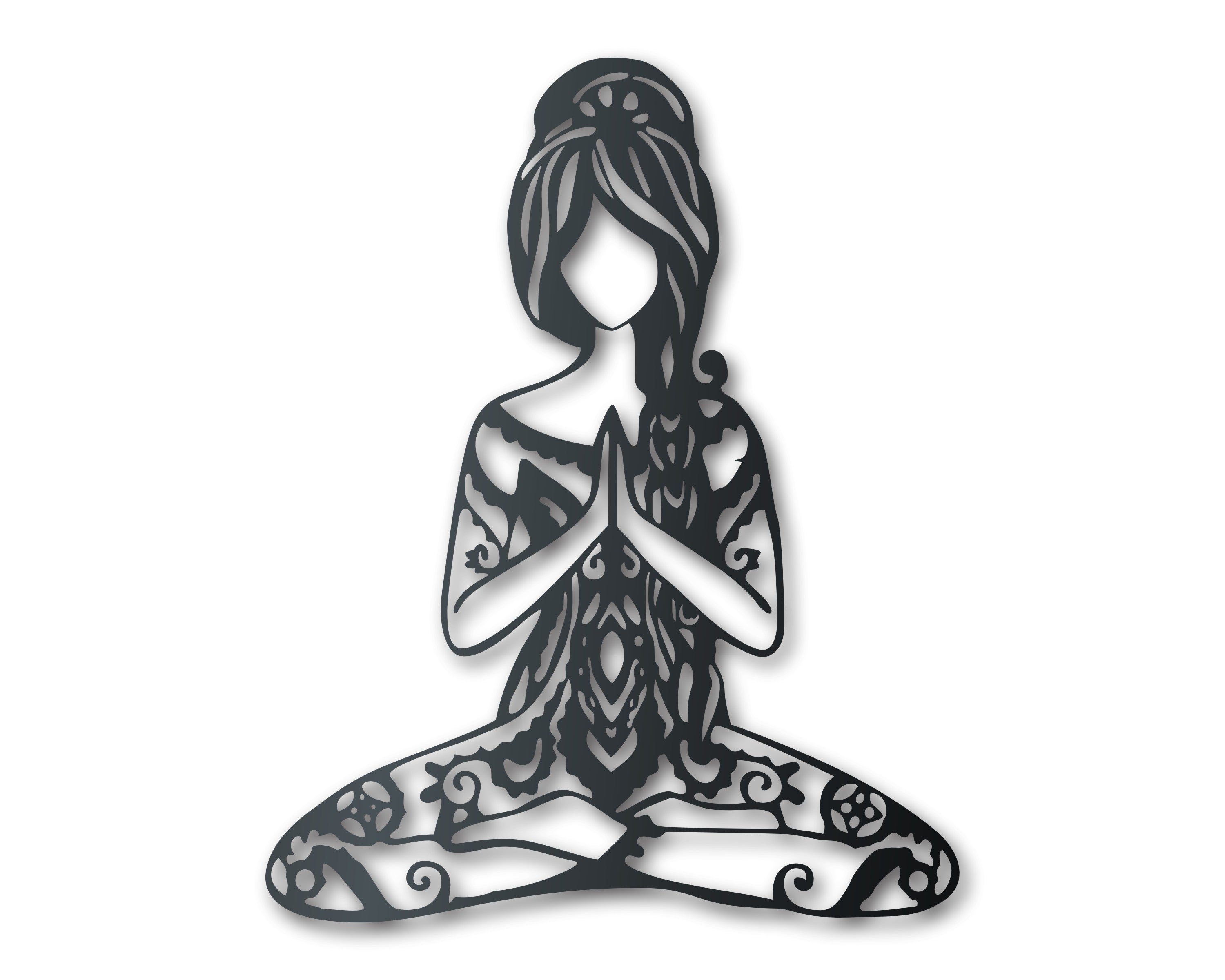 Customizable Metal Wall Art for Meditation with 14 Different Color Choices