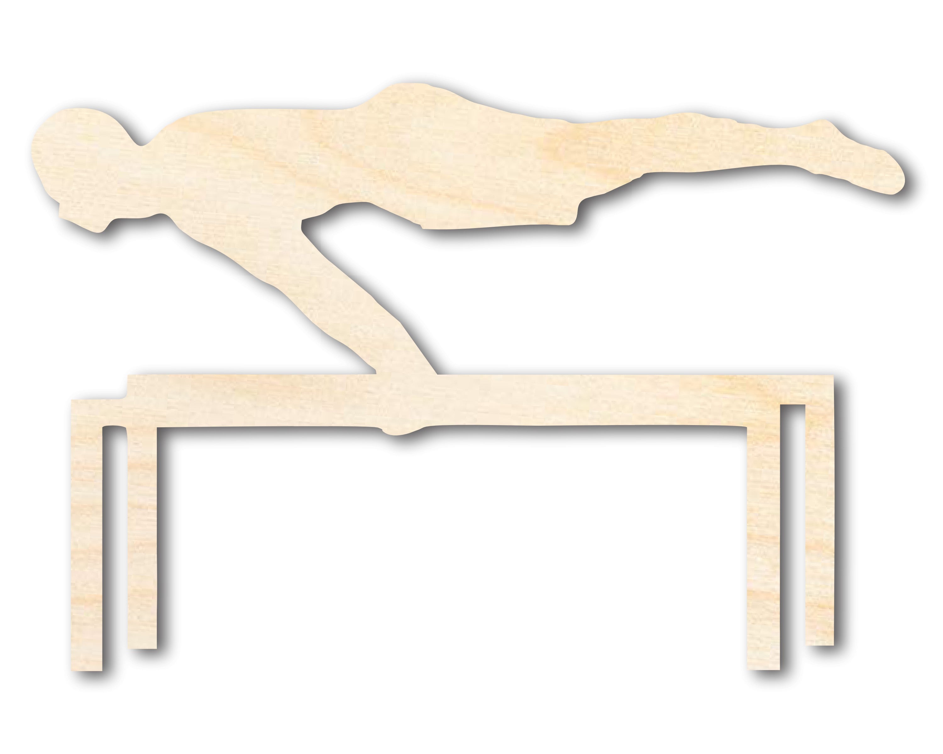 DIY Unfinished Baltic Birch Gymnast Parallel Beam Shape Cutouts up to 46 Inches