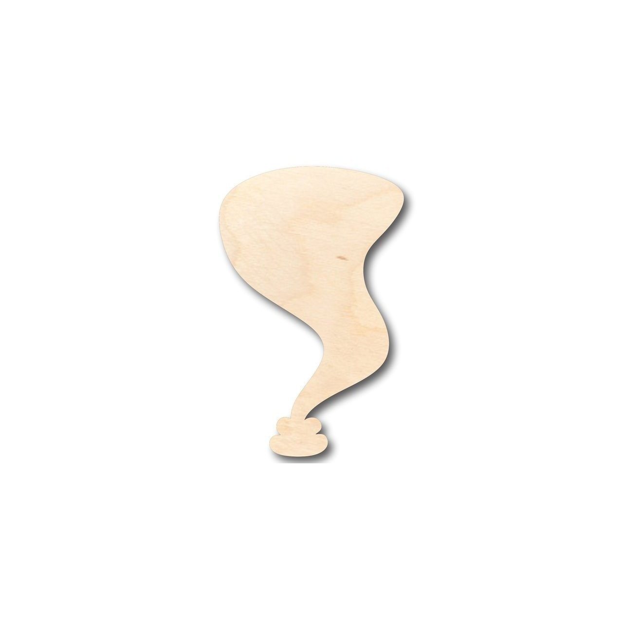 Unfinished Baltic Birch Wood Tornado Cyclone Shape for Weather - Themed Crafts - Ideal for Up to 46 DIY Projects