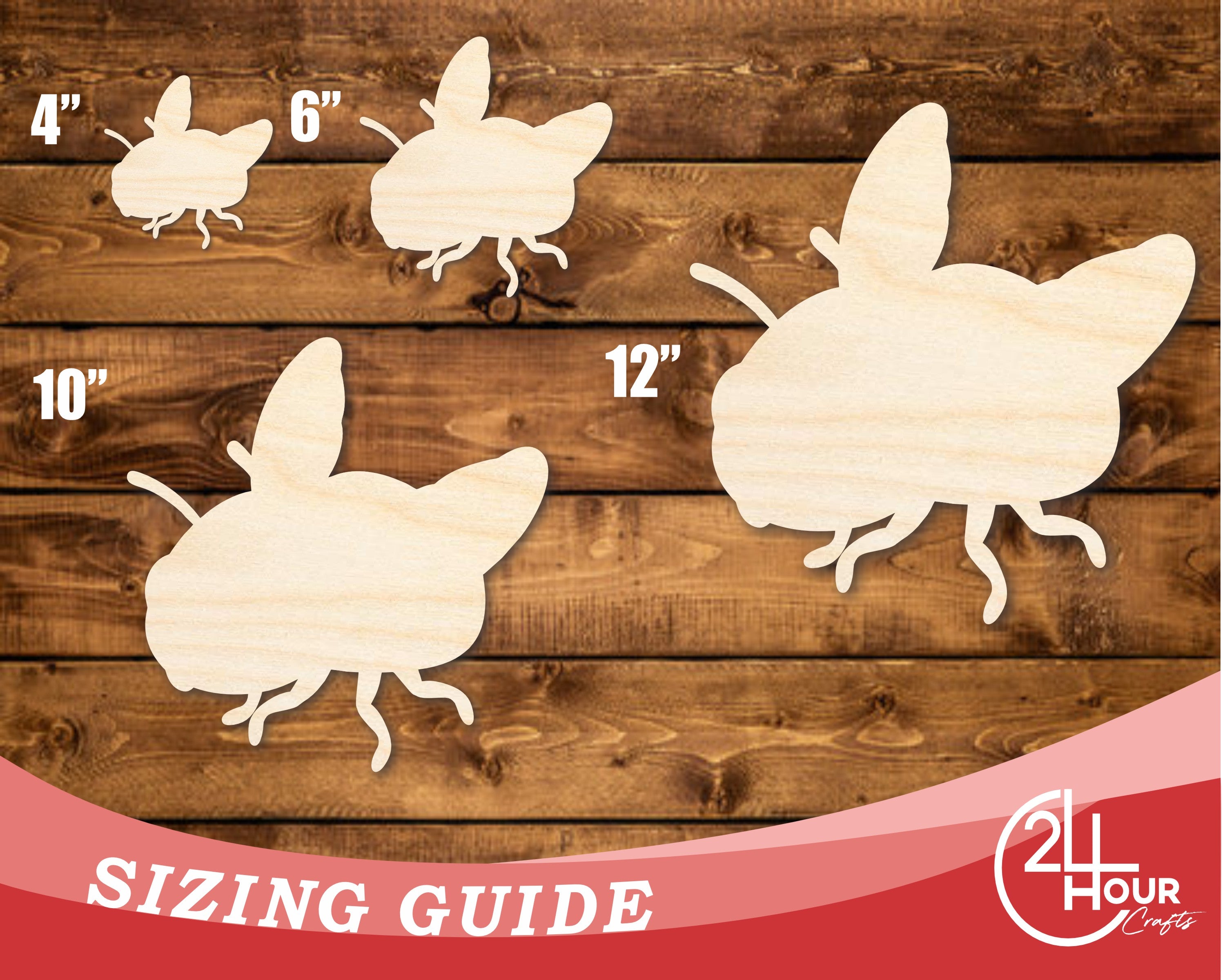 Unfinished DIY Craft Cutout in the Shape of a Fly | Up to 46 Different DIY Options for Your Creative Projects