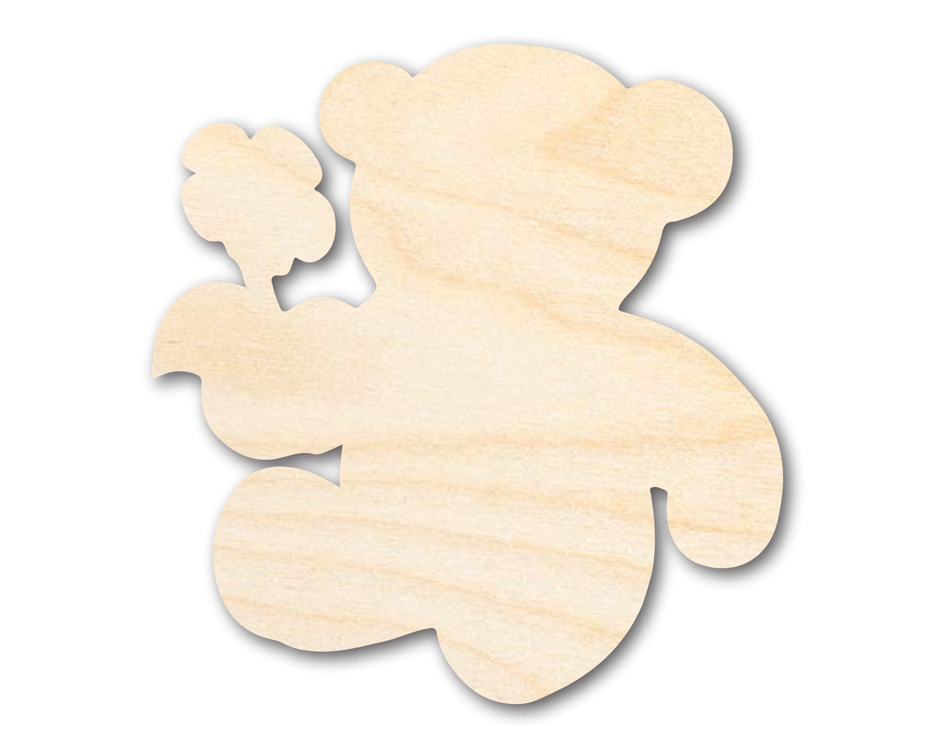DIY Unfinished Baltic Birch Wood Flower Bear Shape Cutouts up to 46 Inches