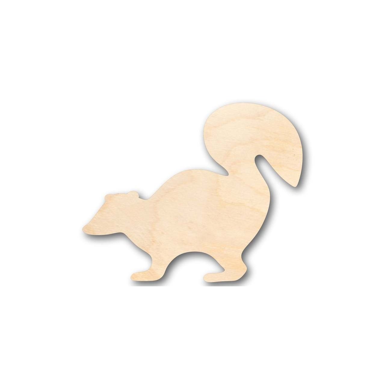 Unfinished Wood Skunk Shape - Ideal for Animal - Themed DIY Crafts, Available in Various Sizes up to 46 for Creative Projects
