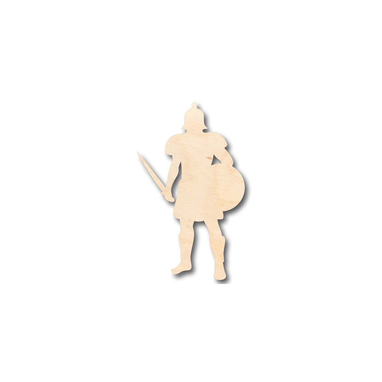 Unfinished DIY Wood Gladiator Shapes for Roman History Crafts - Sizes Up to 46 Inches Available