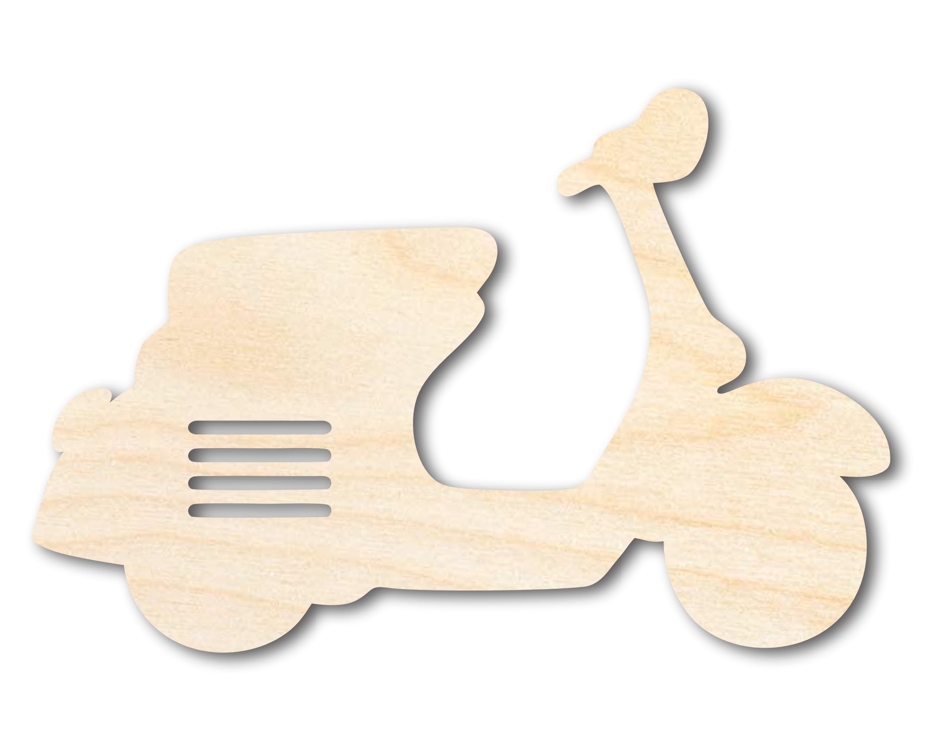 Unfinished DIY Craft Cutout in Moped Shape | Up to 46 Inches for Do - It - Yourself Projects