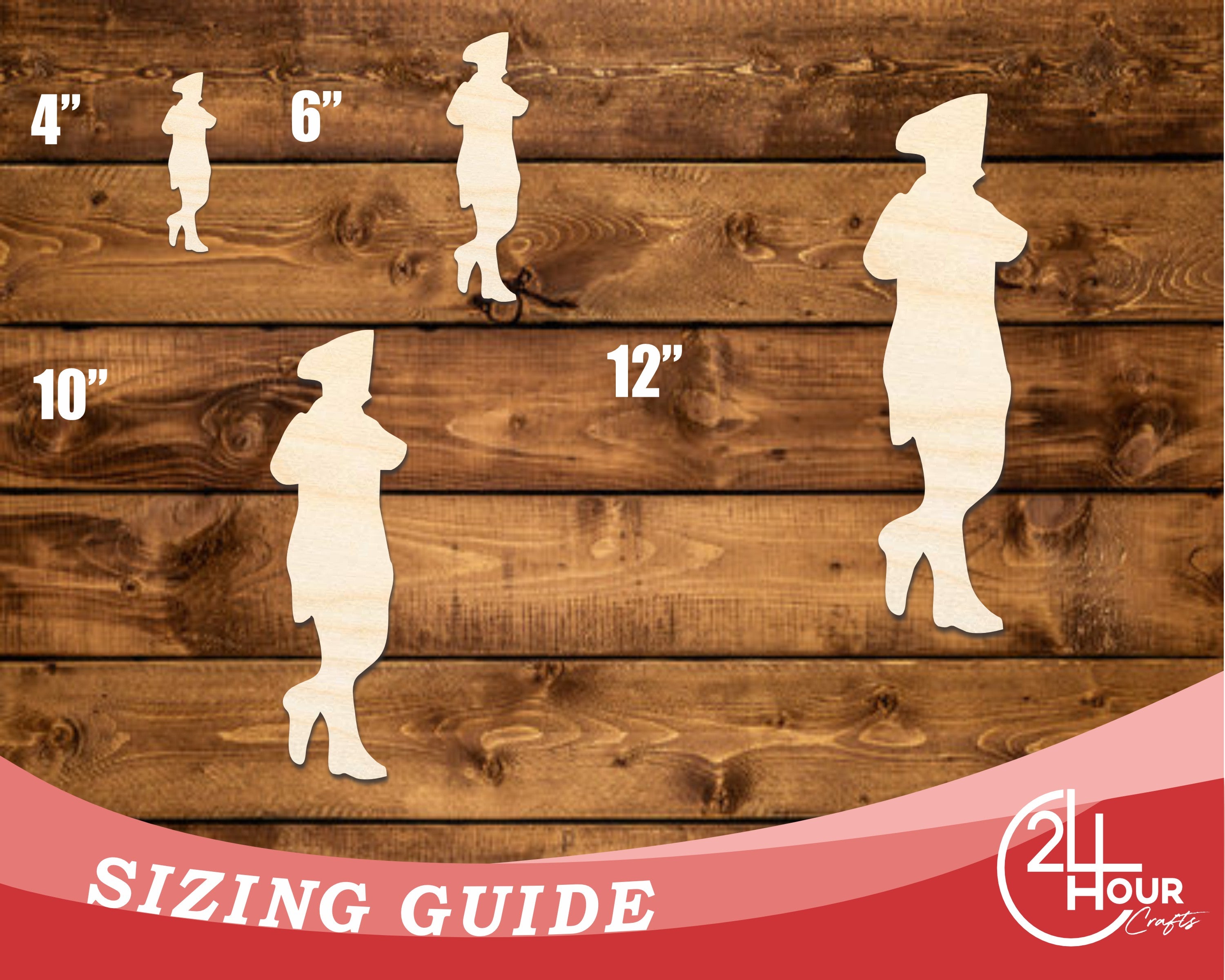 DIY Unfinished Baltic Birch War Piper Shape Cutouts up to 46 Inches