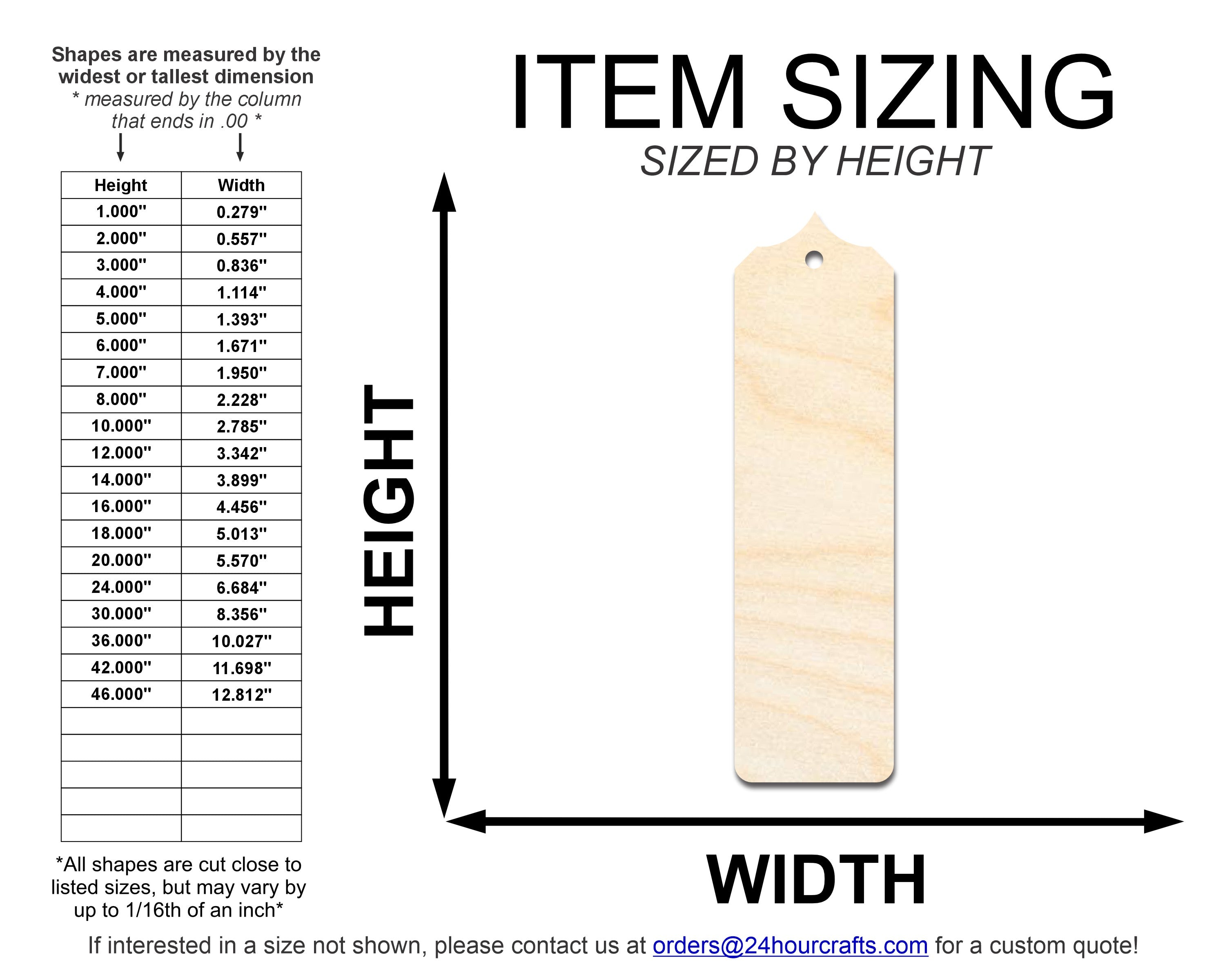 DIY Unfinished Wood Bookmark with Sharp Pointed Top, Up to 12 Pieces