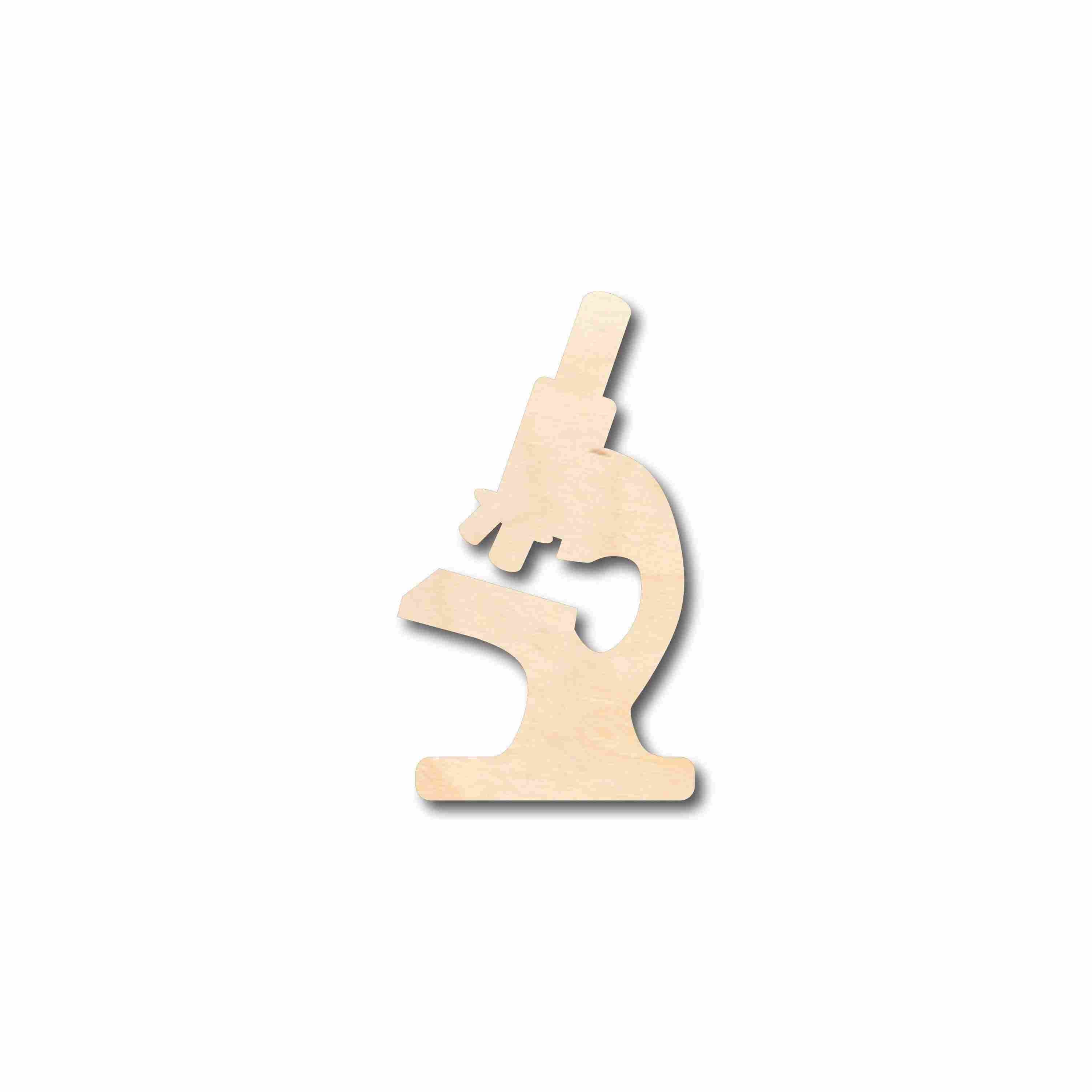 DIY Unfinished Wood Microscope Silhouette - Up to 46 Crafting Options