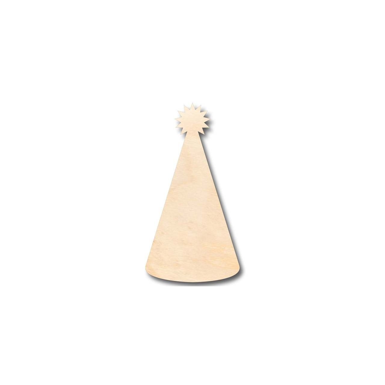 Unfinished Wood Craft Items in Birthday Party Hat Shape for Up to 46 DIY Projects