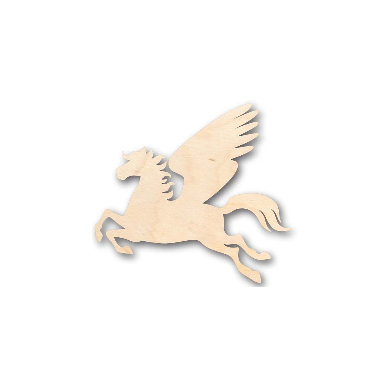 Unfinished Baltic Birch Wood Pegasus Shape for Up to 46 DIY Mythical Crafts