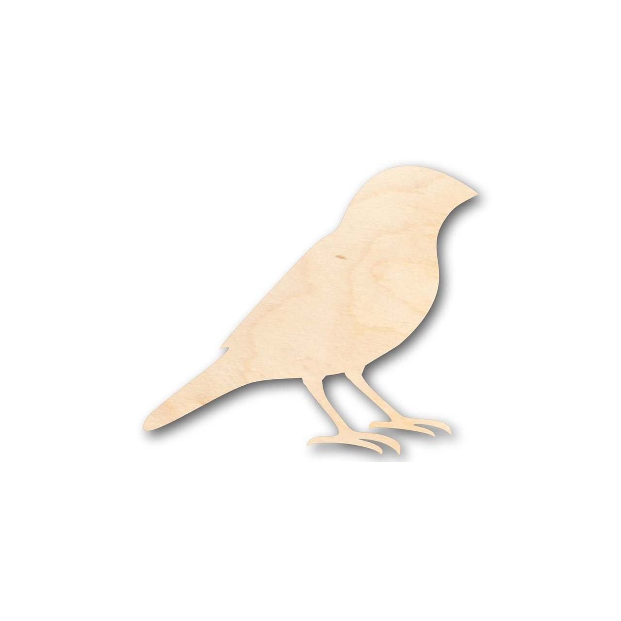 Unfinished Wood DIY Craft in Finch Shape - Ideal for Animal, Bird, and Wildlife Crafts, Up to 46 Pieces Available