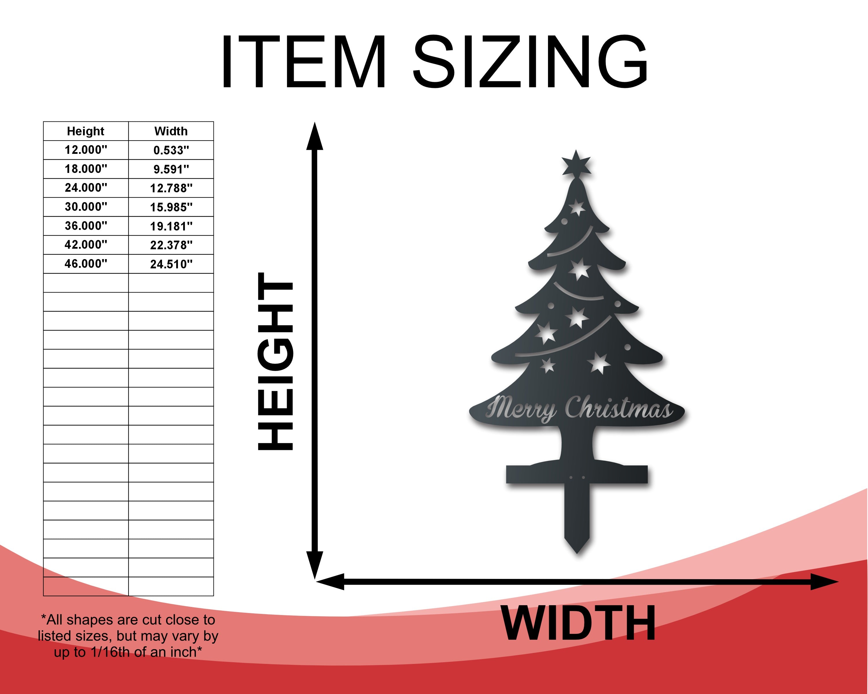 Customizable Metal Christmas Tree Garden Stakes for Indoor and Outdoor Christmas Holidays with Up to 24 Inches Size and Over 20 Different Color Choices