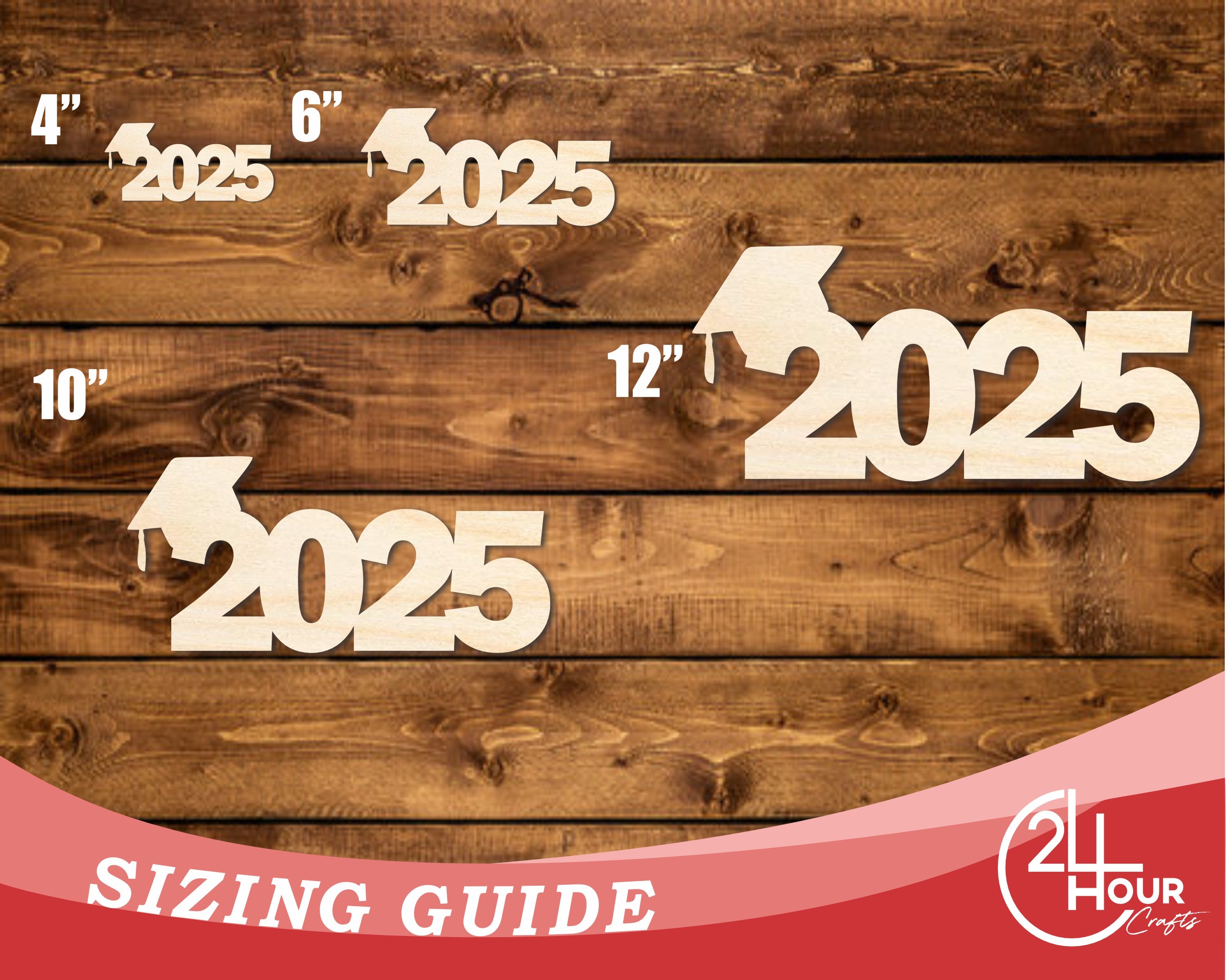Unfinished 2025-Shaped Wood Block for Do-It-Yourself Crafts | Up to 46 DIY Options