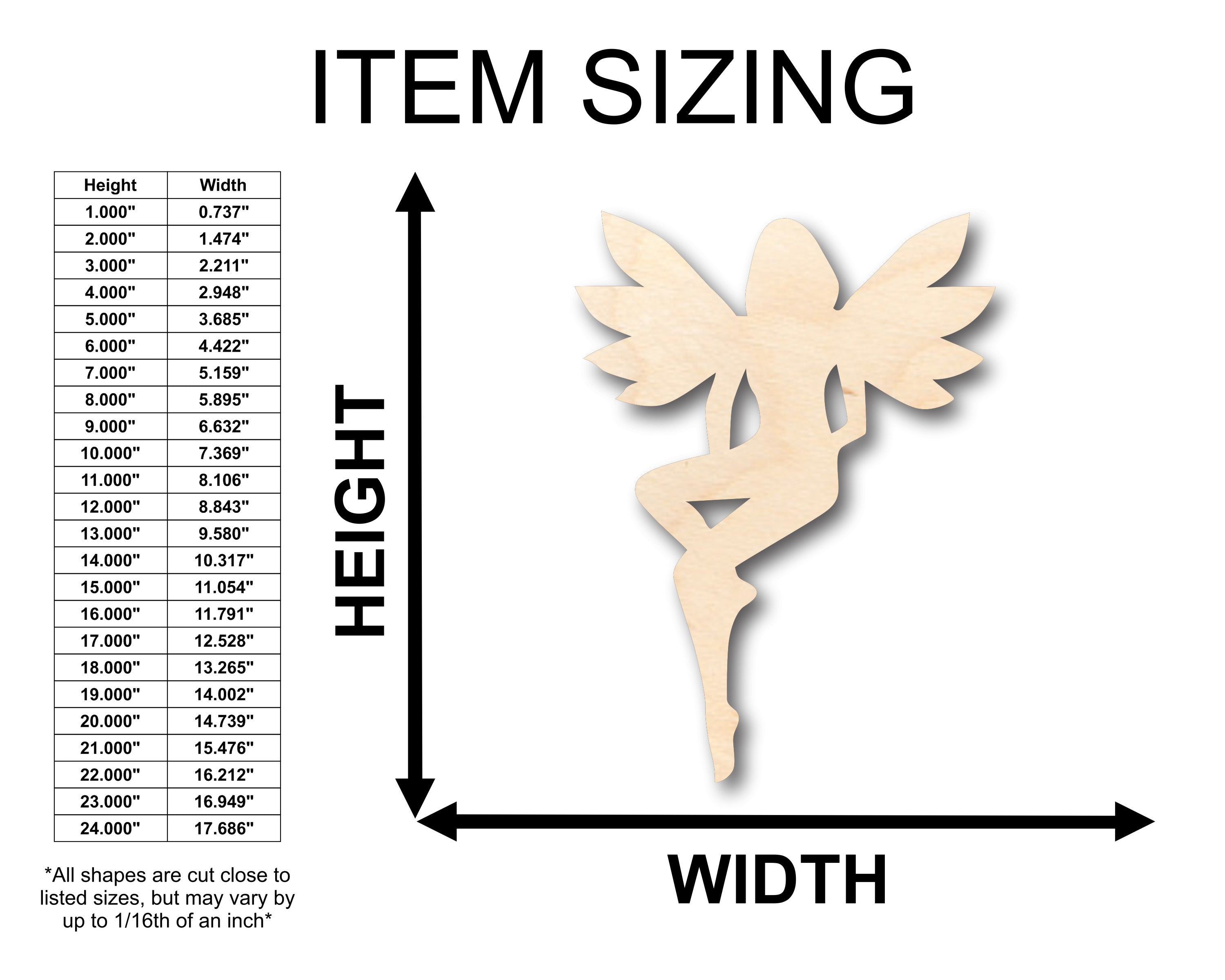 DIY Unfinished Wood Fairy Shapes - Up to 46 Pieces for Crafts