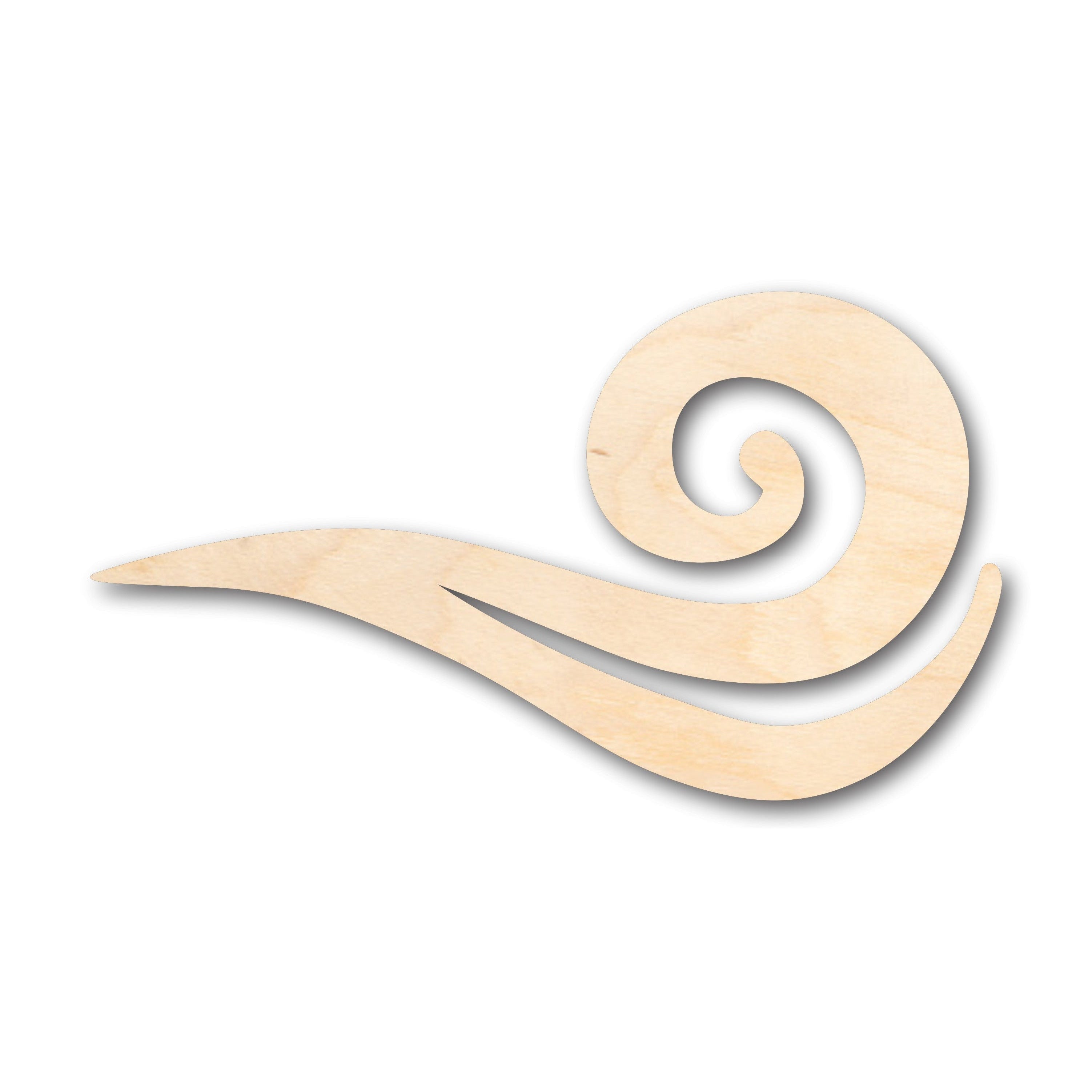 Unfinished Wood Crafts - DIY Wind Air Element Shapes up to 46 Inches for Creative Projects